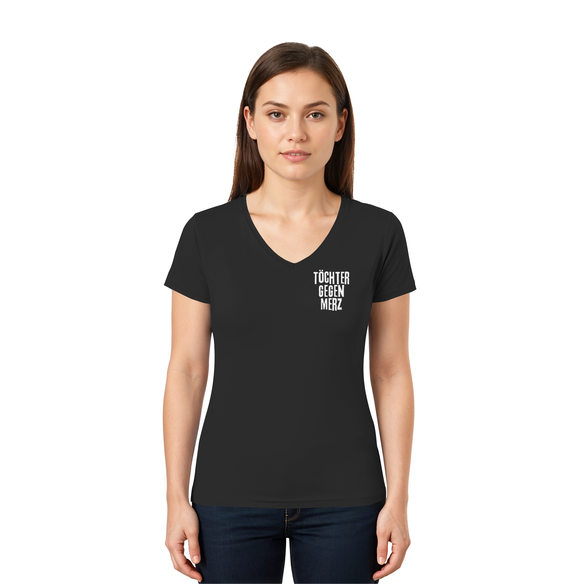 Töchter gegen Merz - Ladies V-Neck Shirt