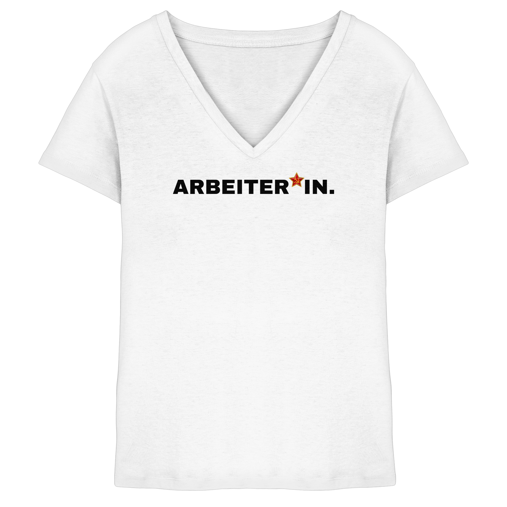 ARBEITER*IN. "Plain Work Edition" - Ladies V-Neck Shirt