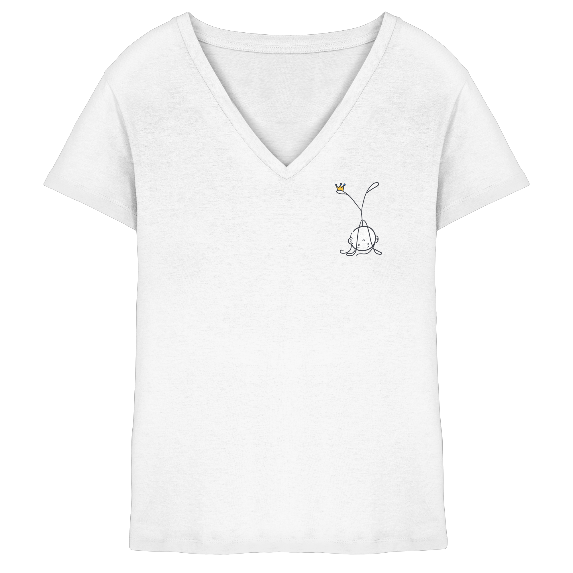 Mein Körper gehört mir "Schwarze Edition" Backprint - Ladies V-Neck Shirt