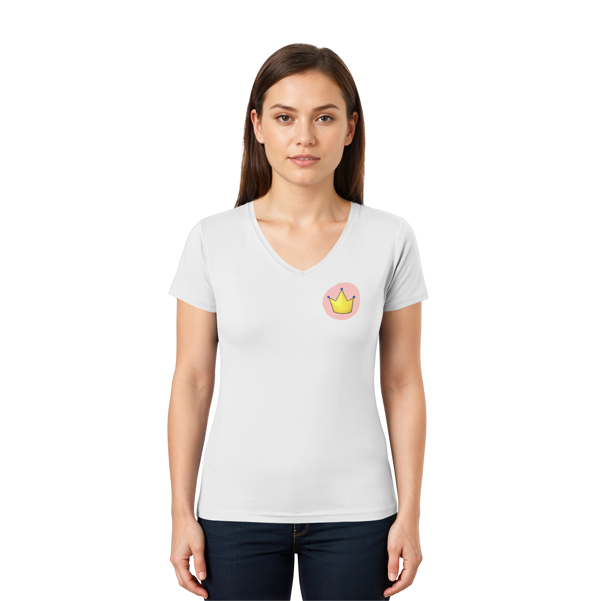 Survivor Queens Logo "Pink Bubble Edition" - Ladies V-Neck Shirt