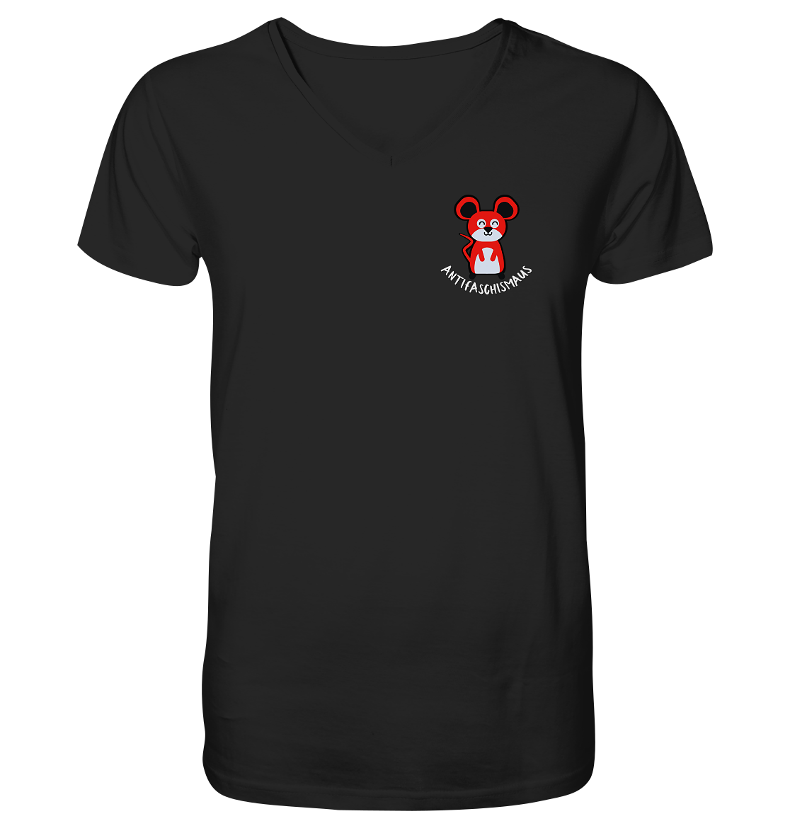 Antifaschismaus - Mens Organic V-Neck Shirt