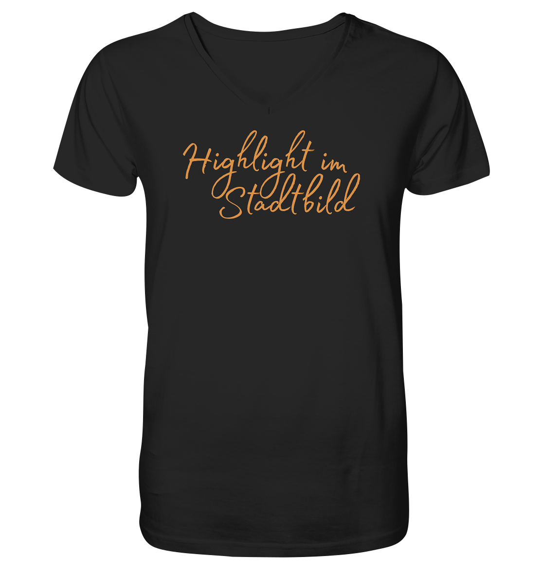 Highlight im Stadtbild - Mens Organic V-Neck Shirt