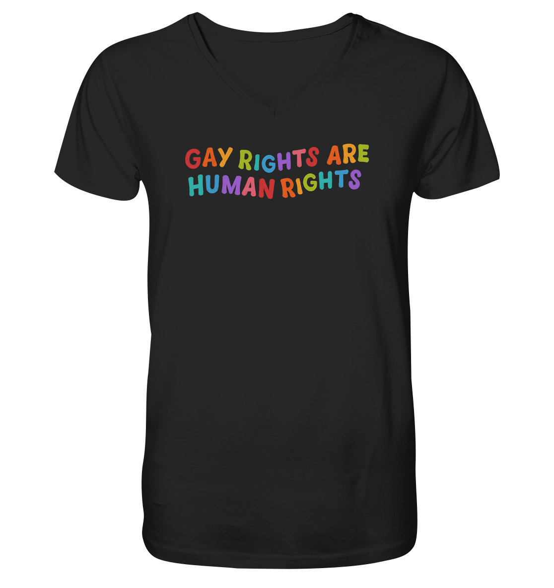 Gay Rights Are Human Rights - Mens Organic V-Neck Shirt