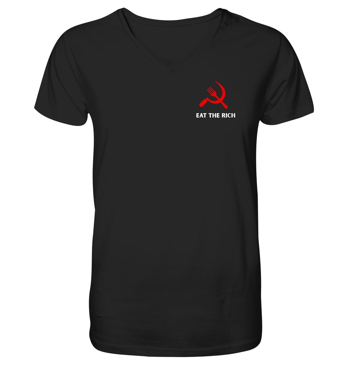 Eat the Rich "Gabel & Sichel Edition" - Mens Organic V-Neck Shirt