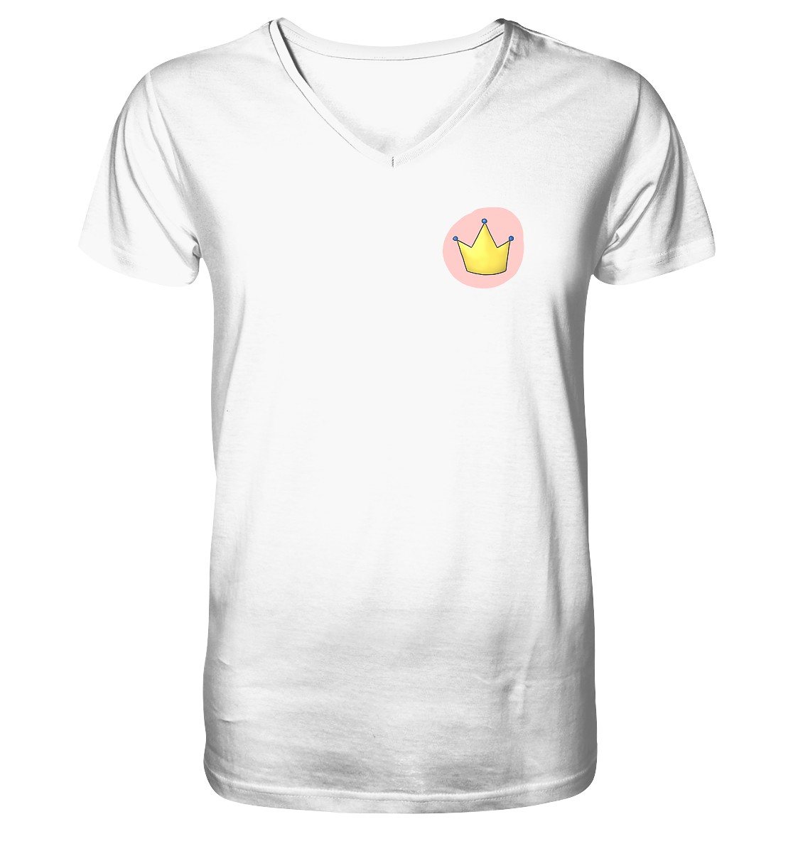Survivor Queens Logo "Pink Bubble Edition" - Mens Organic V-Neck Shirt