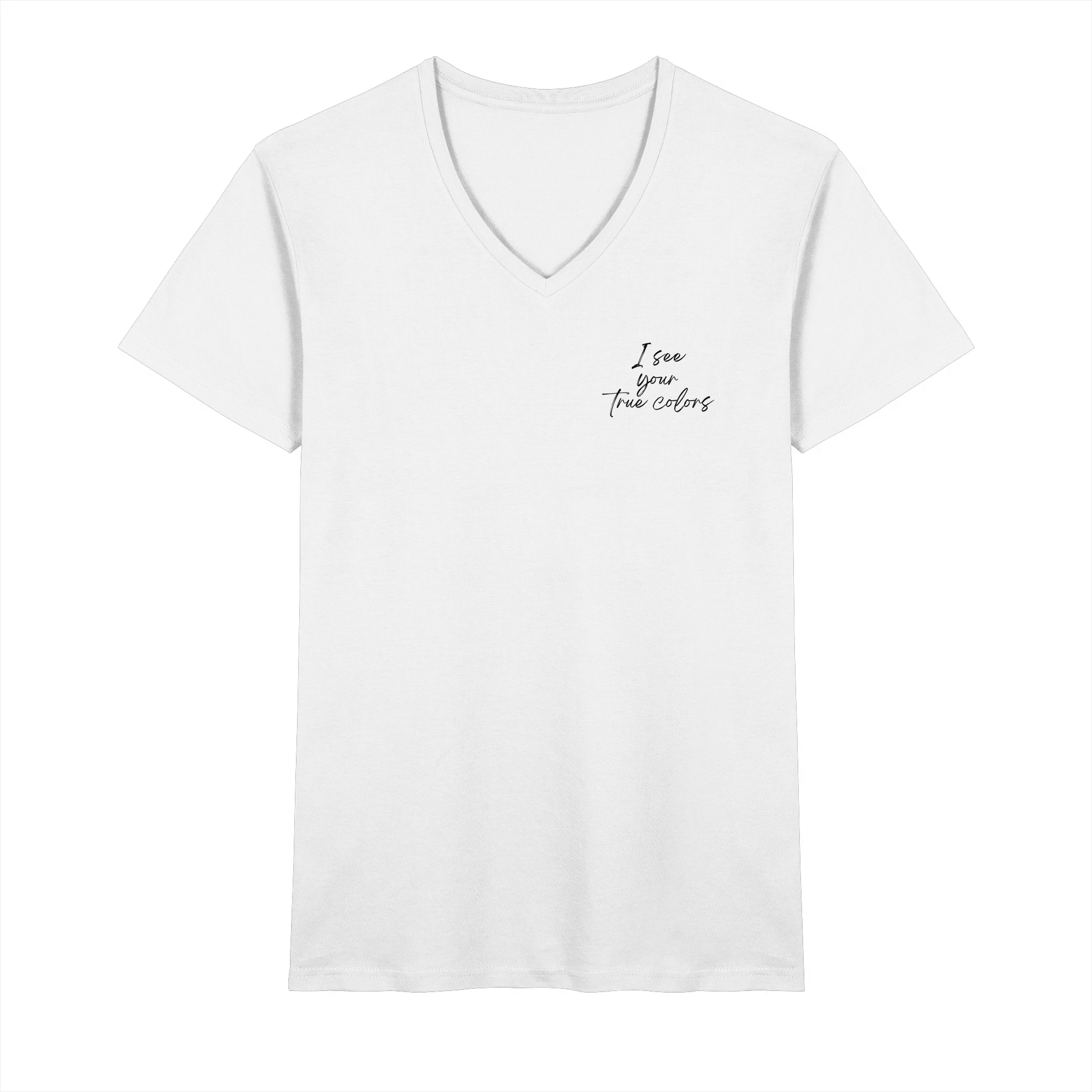 I see your True colors Backprint - Mens Organic V-Neck Shirt
