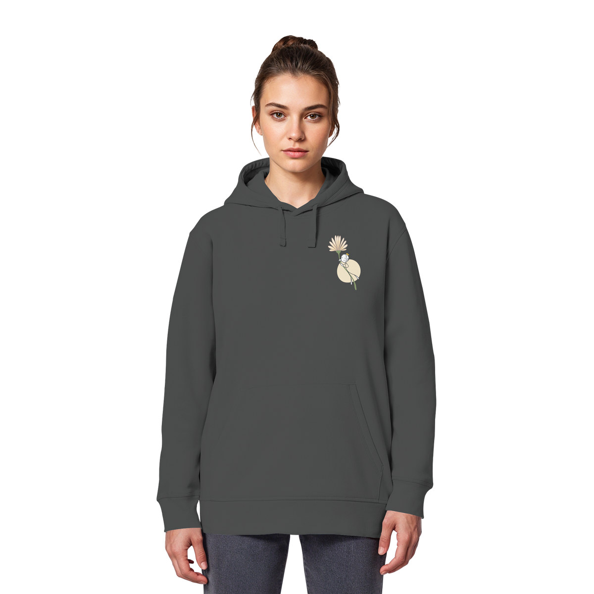 Seelenmännchen "Blumenfliegen Edition" (dunkel) - Organic Basic Hoodie