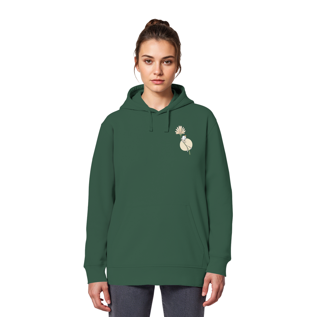 Seelenmännchen "Blumenfliegen Edition" (dunkel) - Organic Basic Hoodie