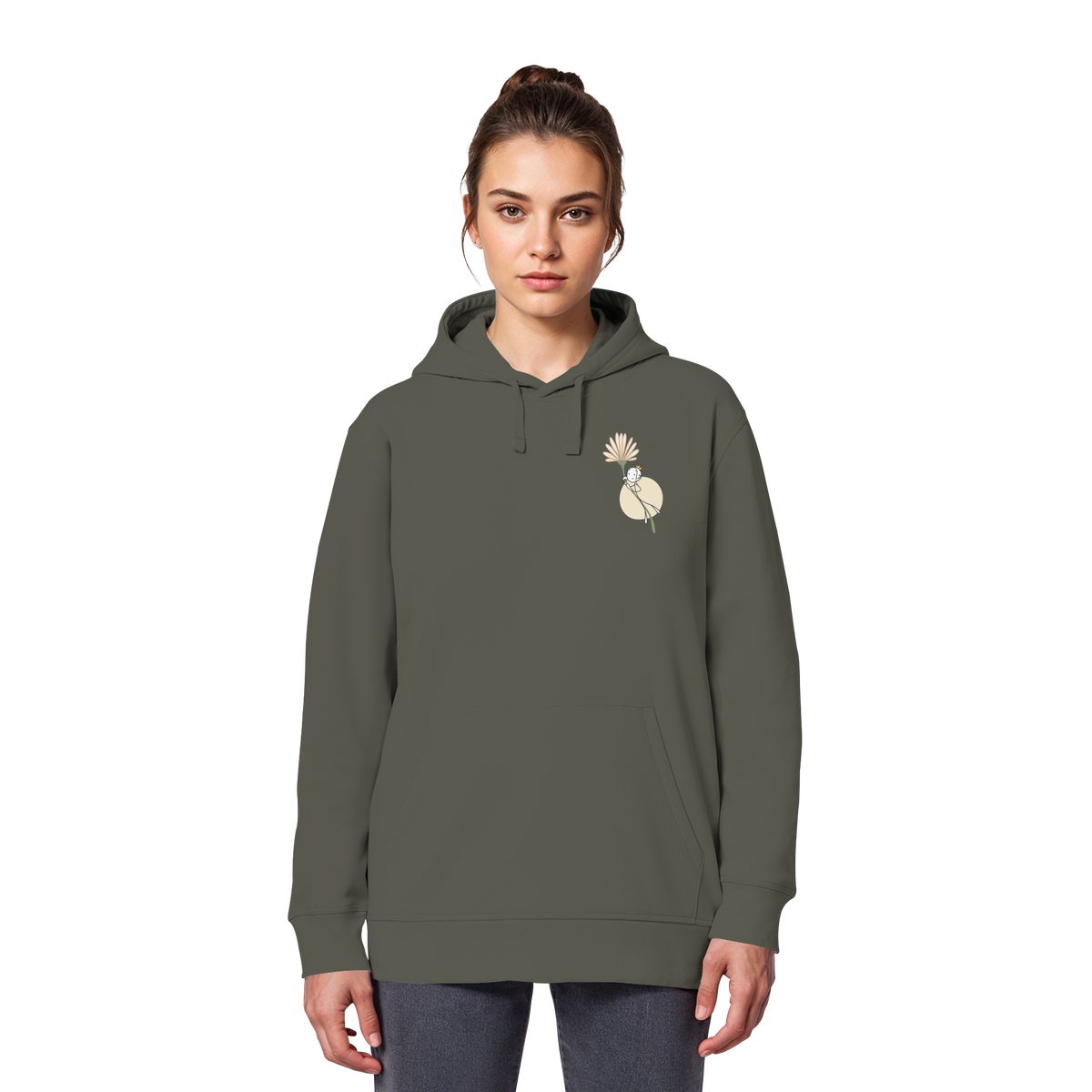 Seelenmännchen "Blumenfliegen Edition" (dunkel) - Organic Basic Hoodie