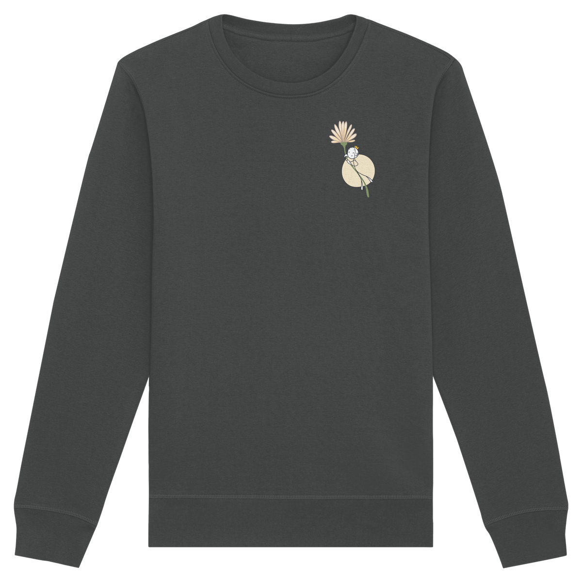 Seelenmännchen "Blumenfliegen Edition" (dunkel) - Organic Basic Unisex Sweatshirt