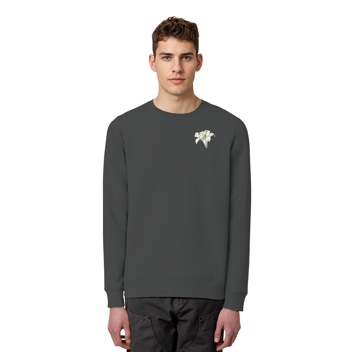 Seelenmännchen "Kuschelblume Edition" - Organic Basic Unisex Sweatshirt