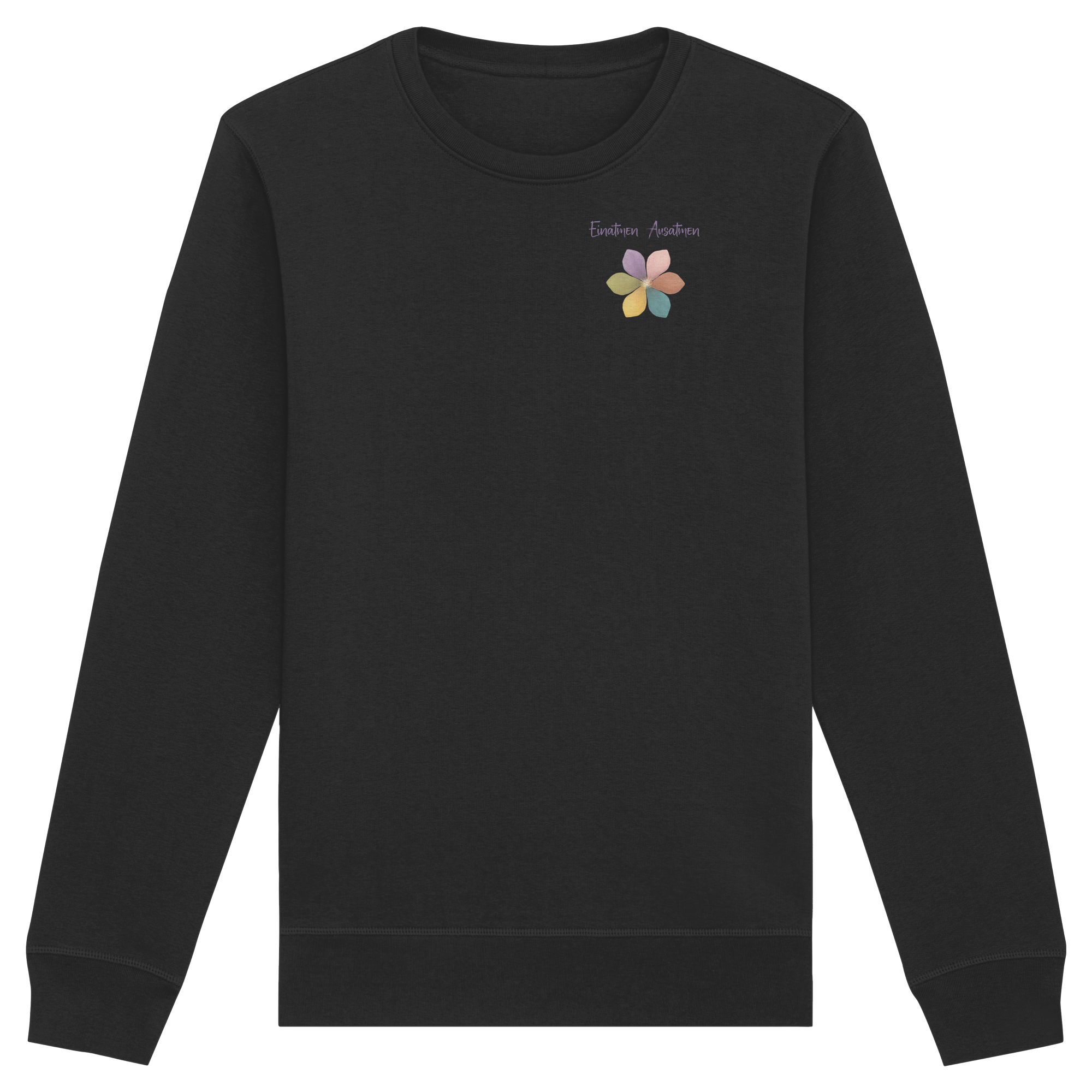 Einatmen Ausatmen "Achtsamkeitsblüte Edition" - Organic Basic Unisex Sweatshirt