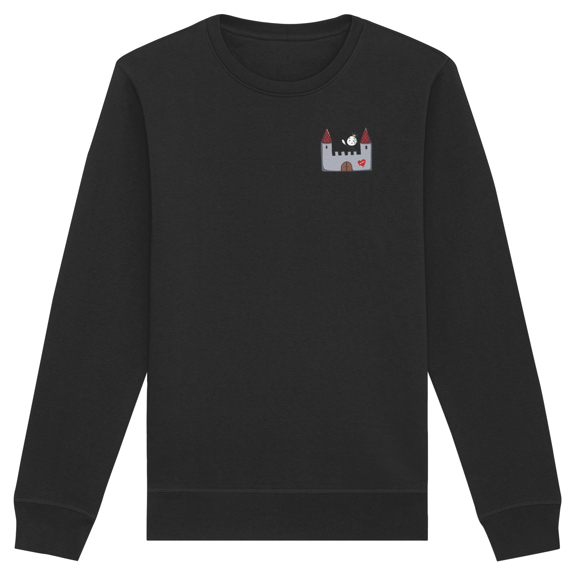 Seelenmännchen "Schloss Edition" Brustprint (dunkel) - Organic Basic Unisex Sweatshirt