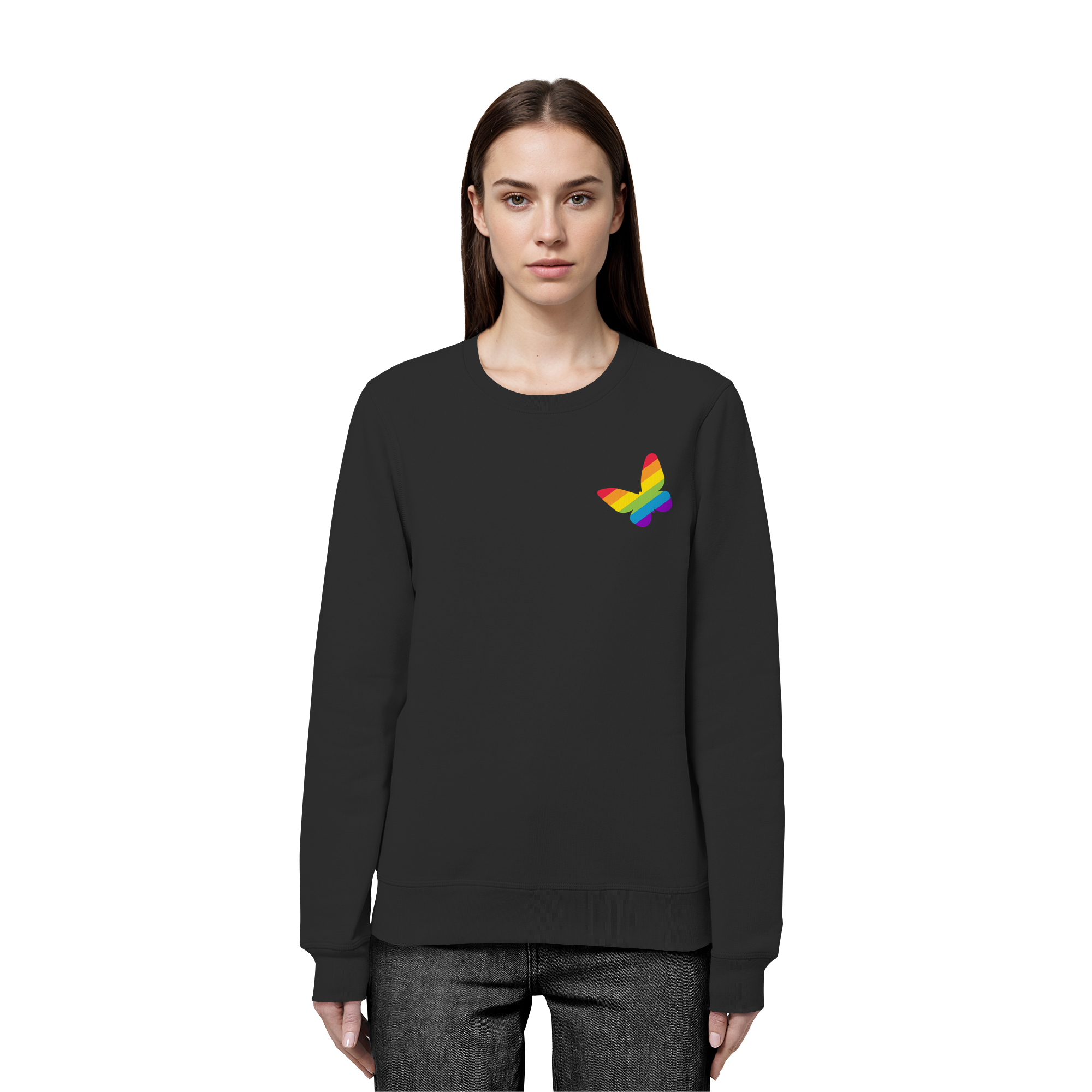 Regenbogen Schmetterling - Organic Basic Unisex Sweatshirt