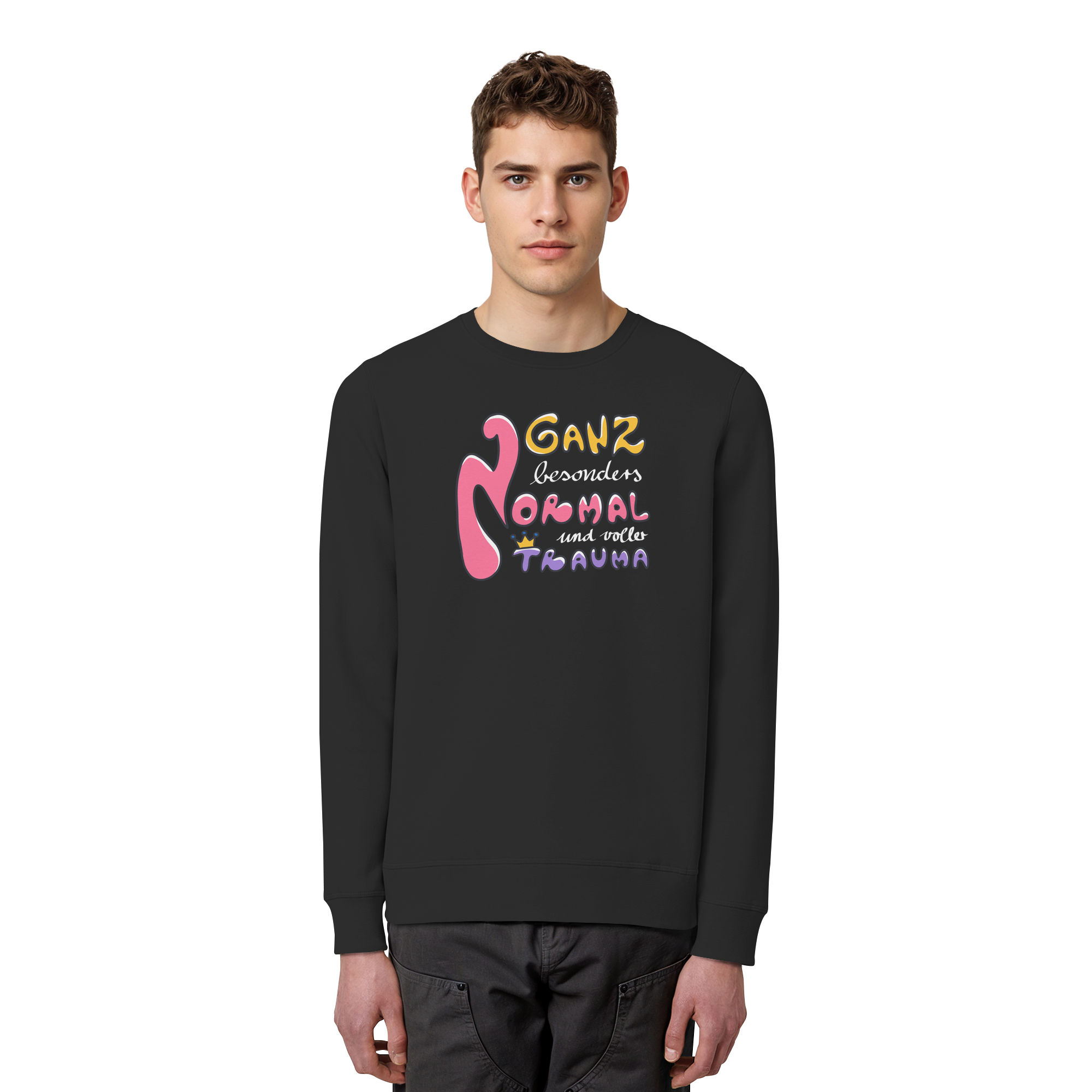 Ganz besonders Normal und voller Trauma "Bunte Edition" - Organic Basic Unisex Sweatshirt