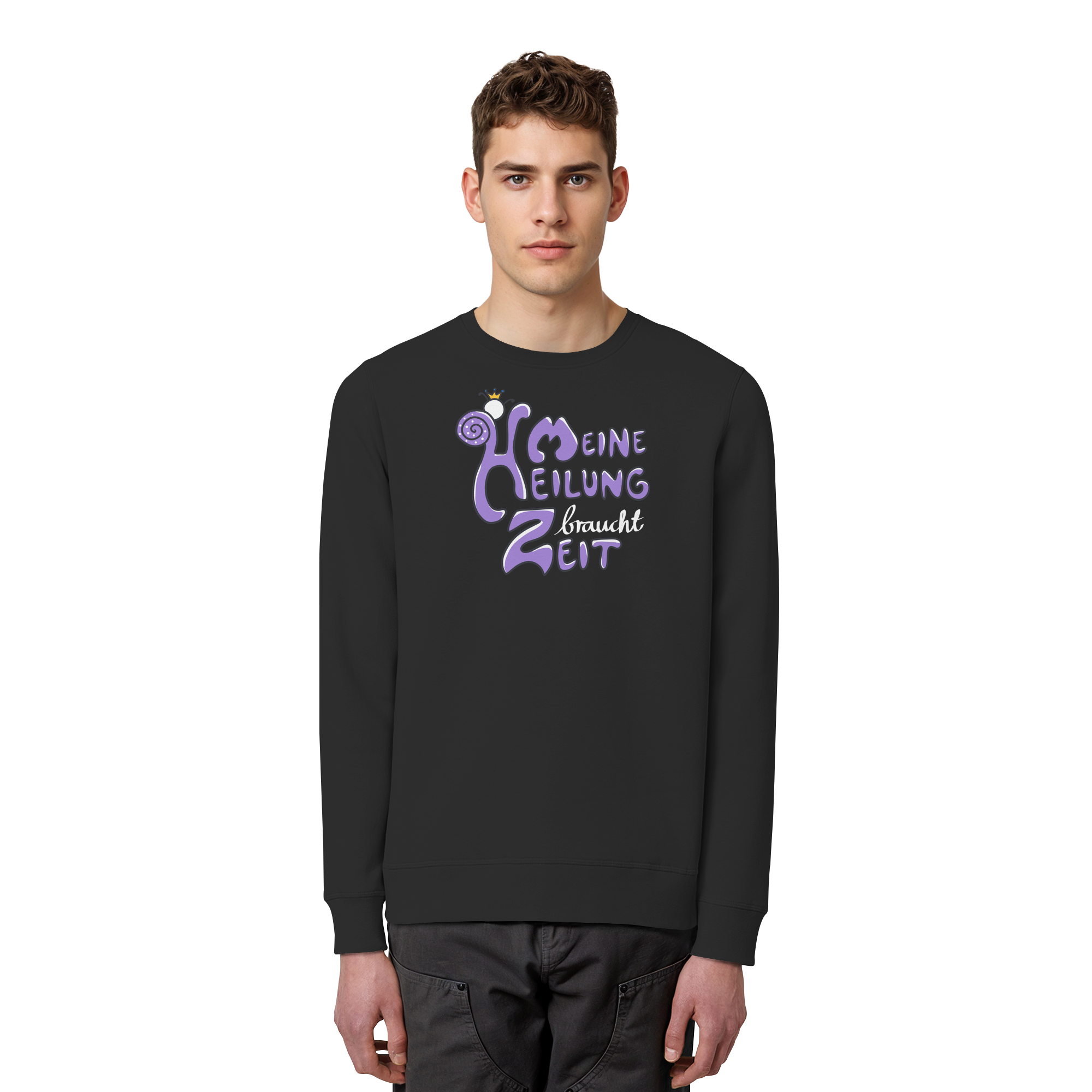 Meine Heilung braucht Zeit "Lila Edition" - Organic Basic Unisex Sweatshirt