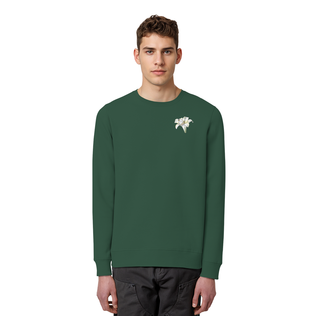 Seelenmännchen "Kuschelblume Edition" - Organic Basic Unisex Sweatshirt
