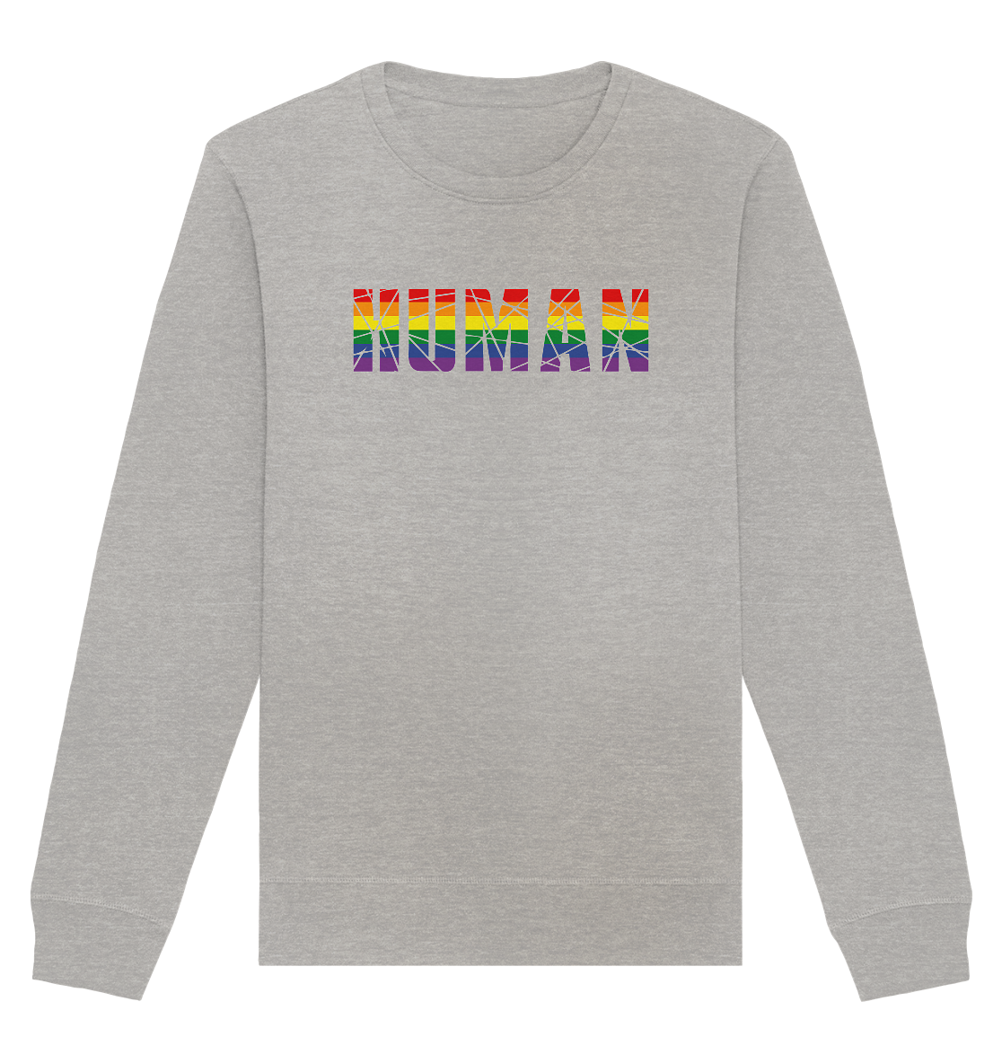HUMAN in Regenbogen-Farben - Organic Basic Unisex Sweatshirt