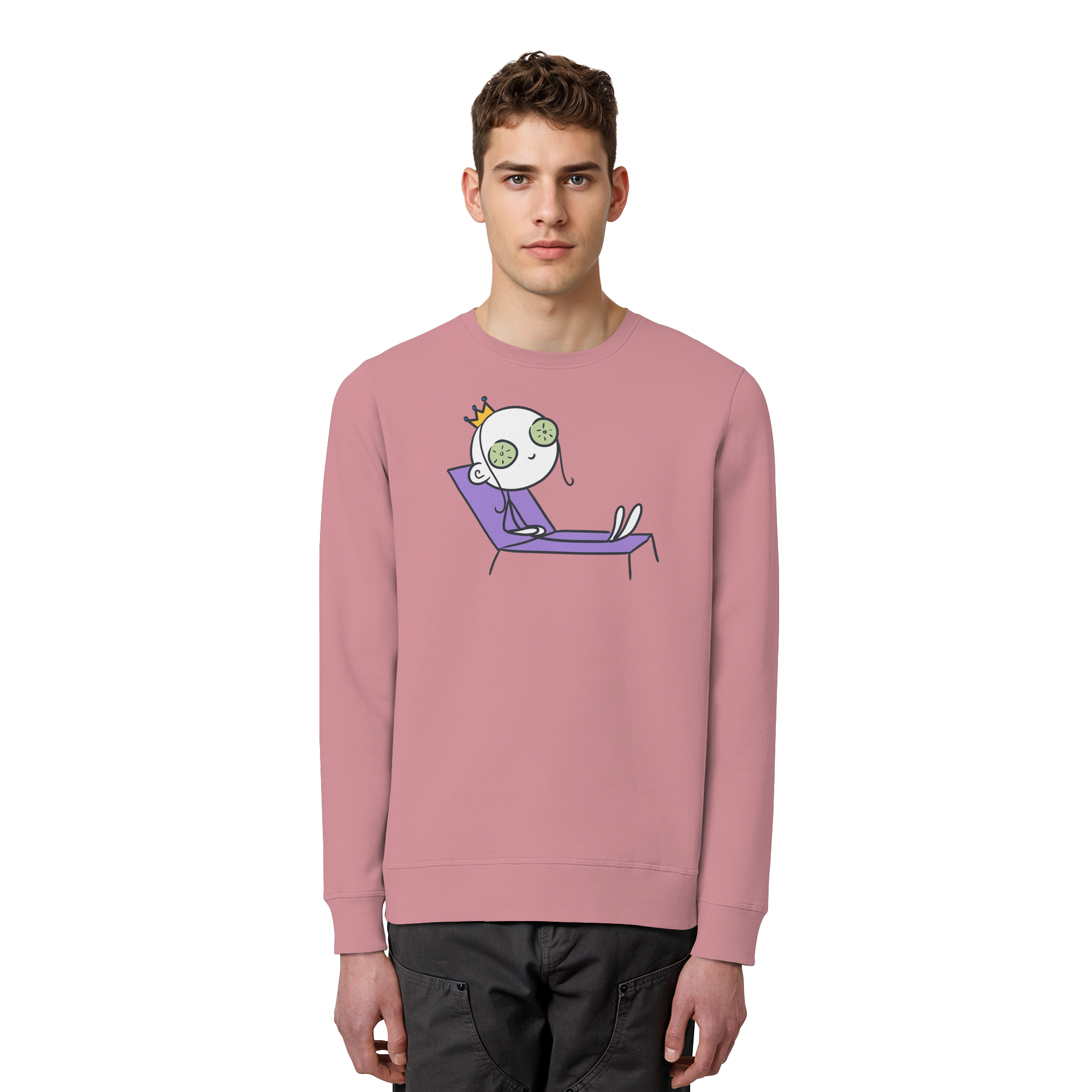 Seelenmännchen "Chill Out Edition" Frontprint - Organic Basic Unisex Sweatshirt