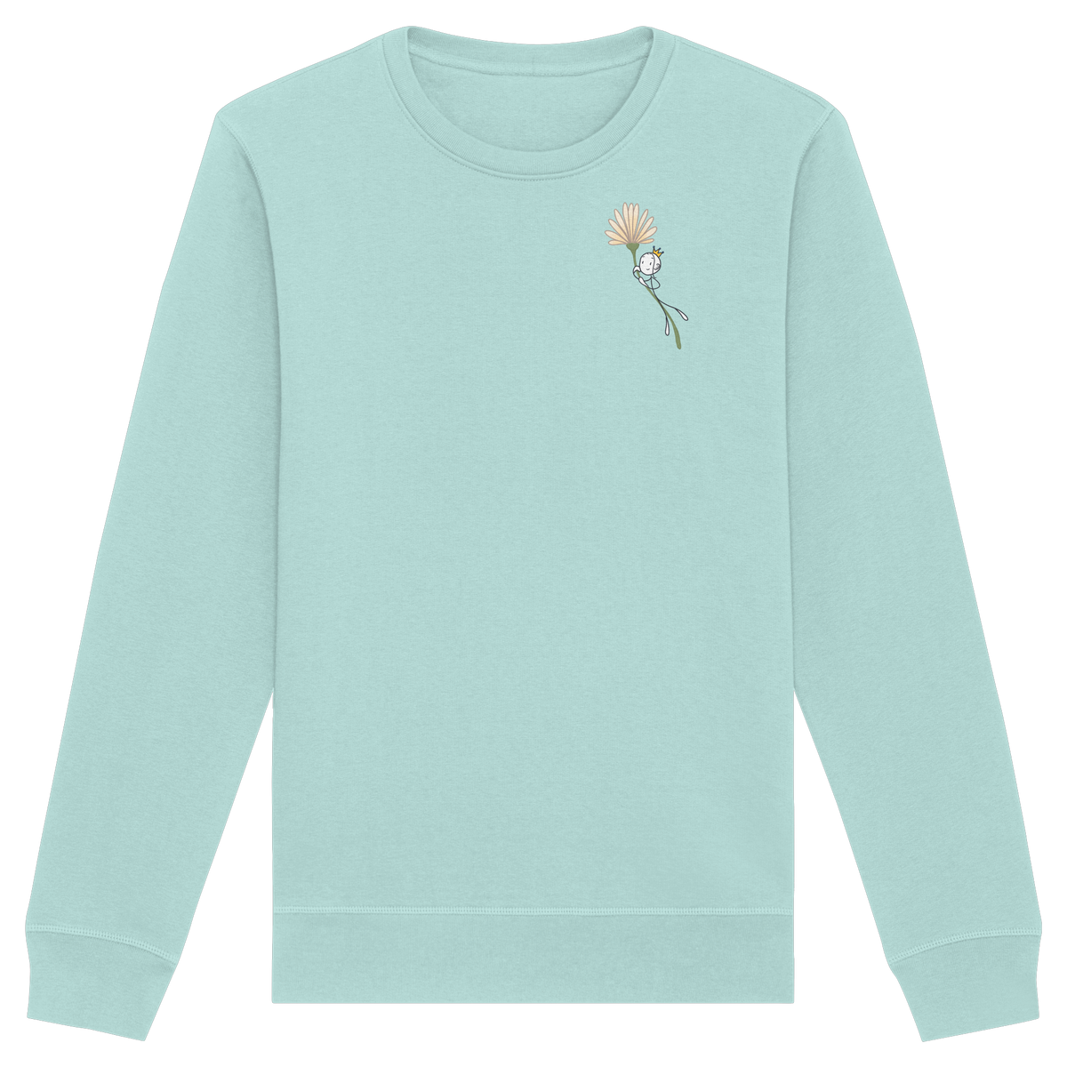 Seelenmännchen "Blumenfliegen Edition" (hell) - Organic Basic Unisex Sweatshirt