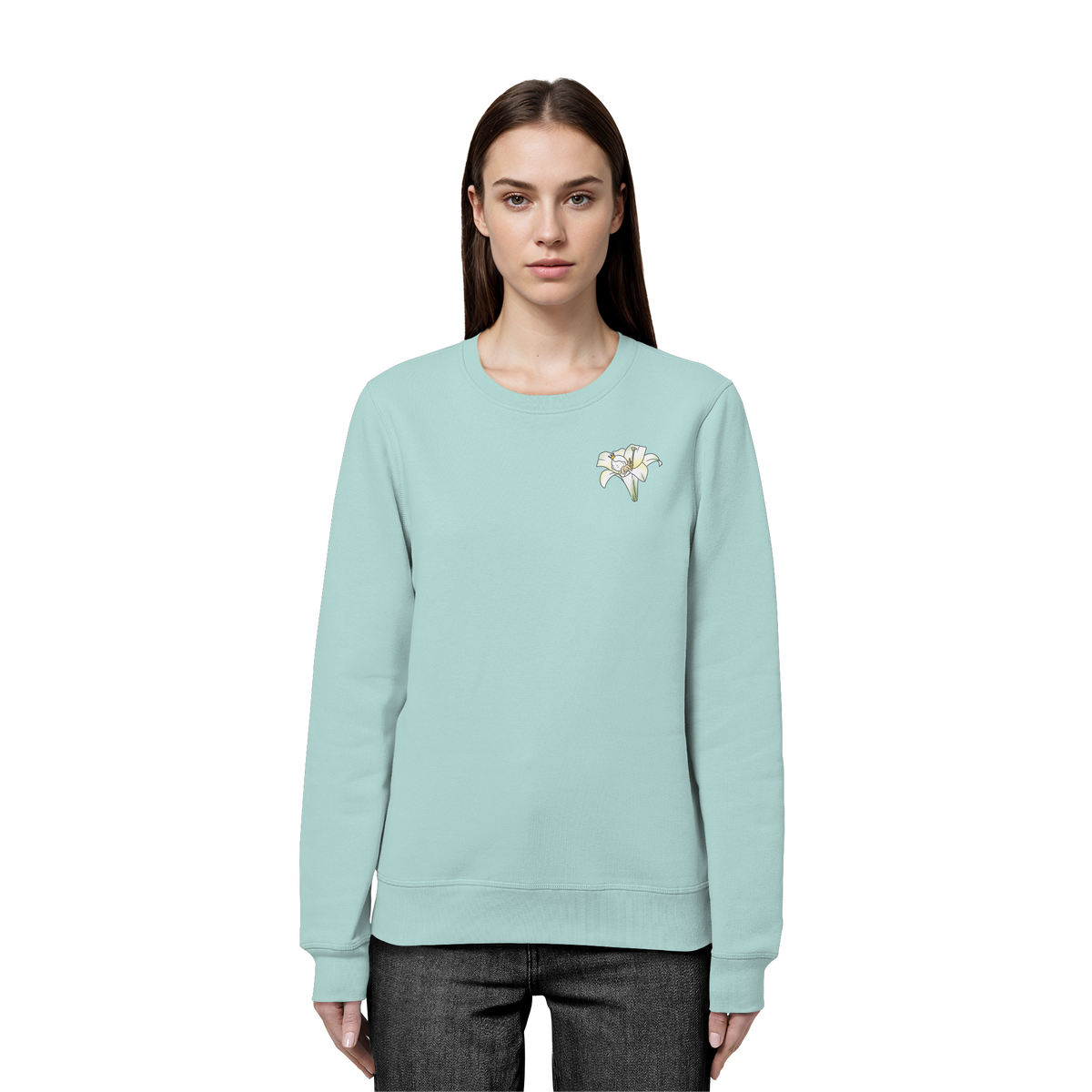 Seelenmännchen "Kuschelblume Edition" - Organic Basic Unisex Sweatshirt