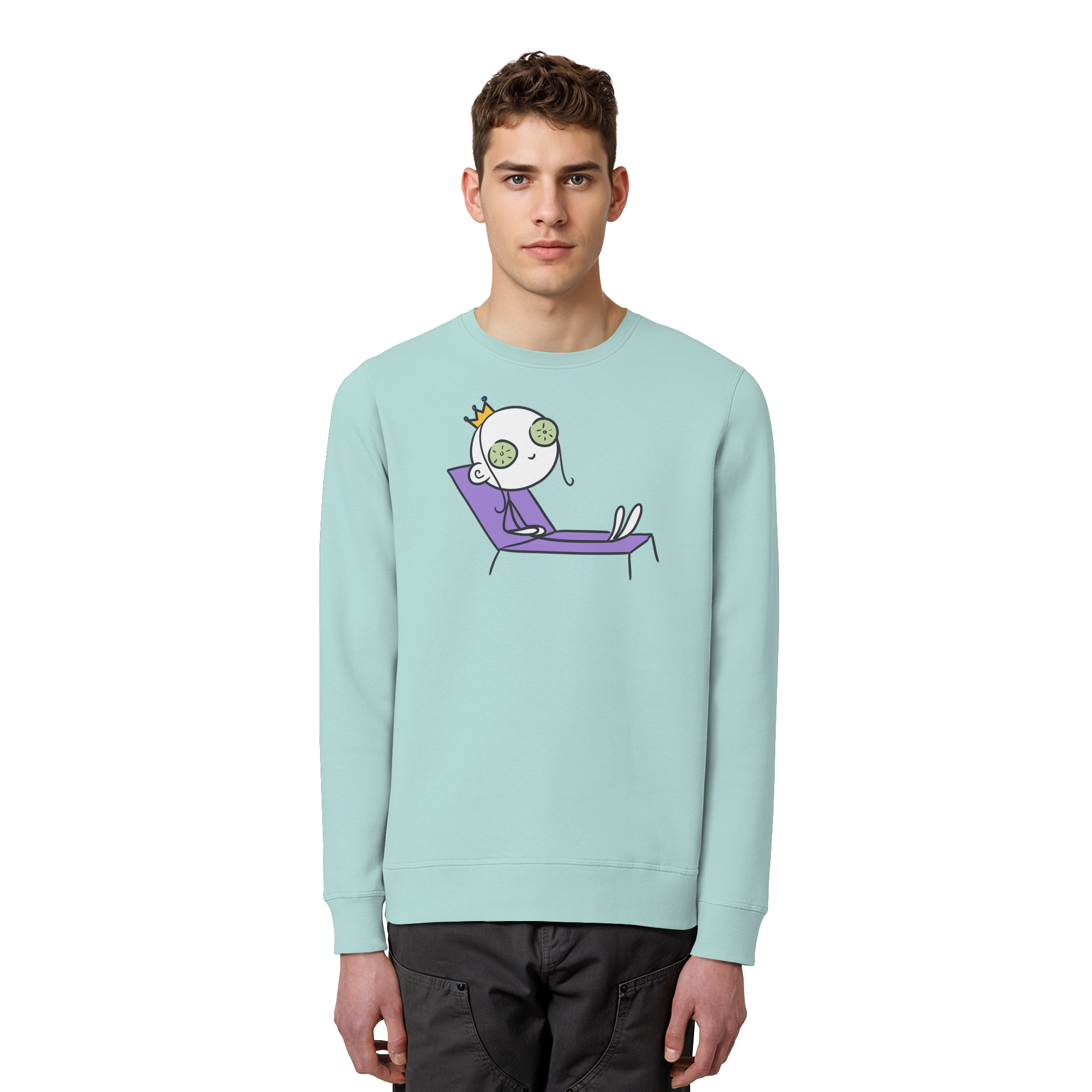 Seelenmännchen "Chill Out Edition" Frontprint - Organic Basic Unisex Sweatshirt
