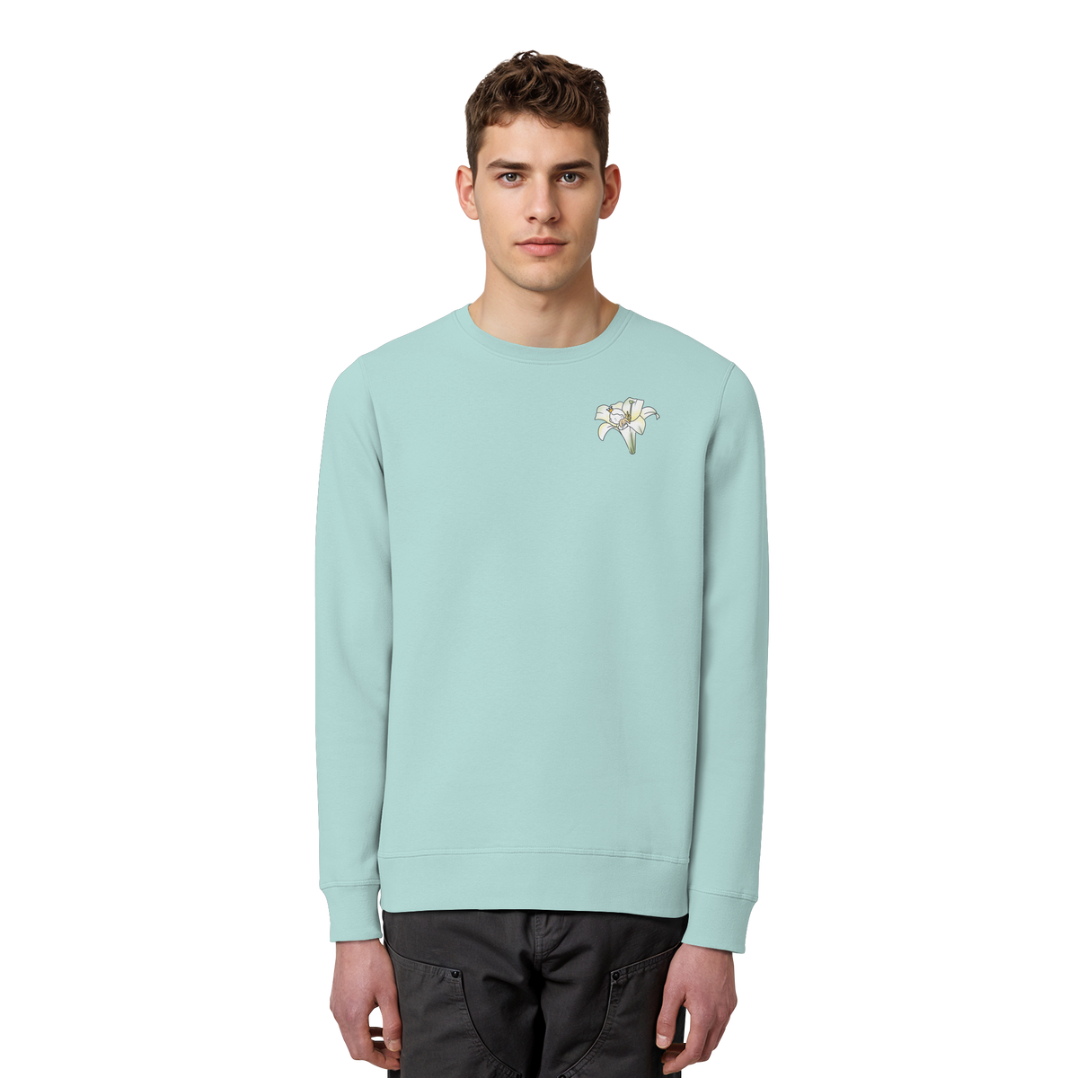 Seelenmännchen "Kuschelblume Edition" - Organic Basic Unisex Sweatshirt