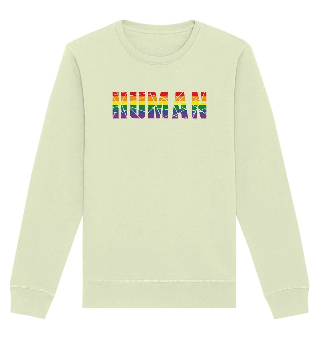 HUMAN in Regenbogen-Farben - Organic Basic Unisex Sweatshirt