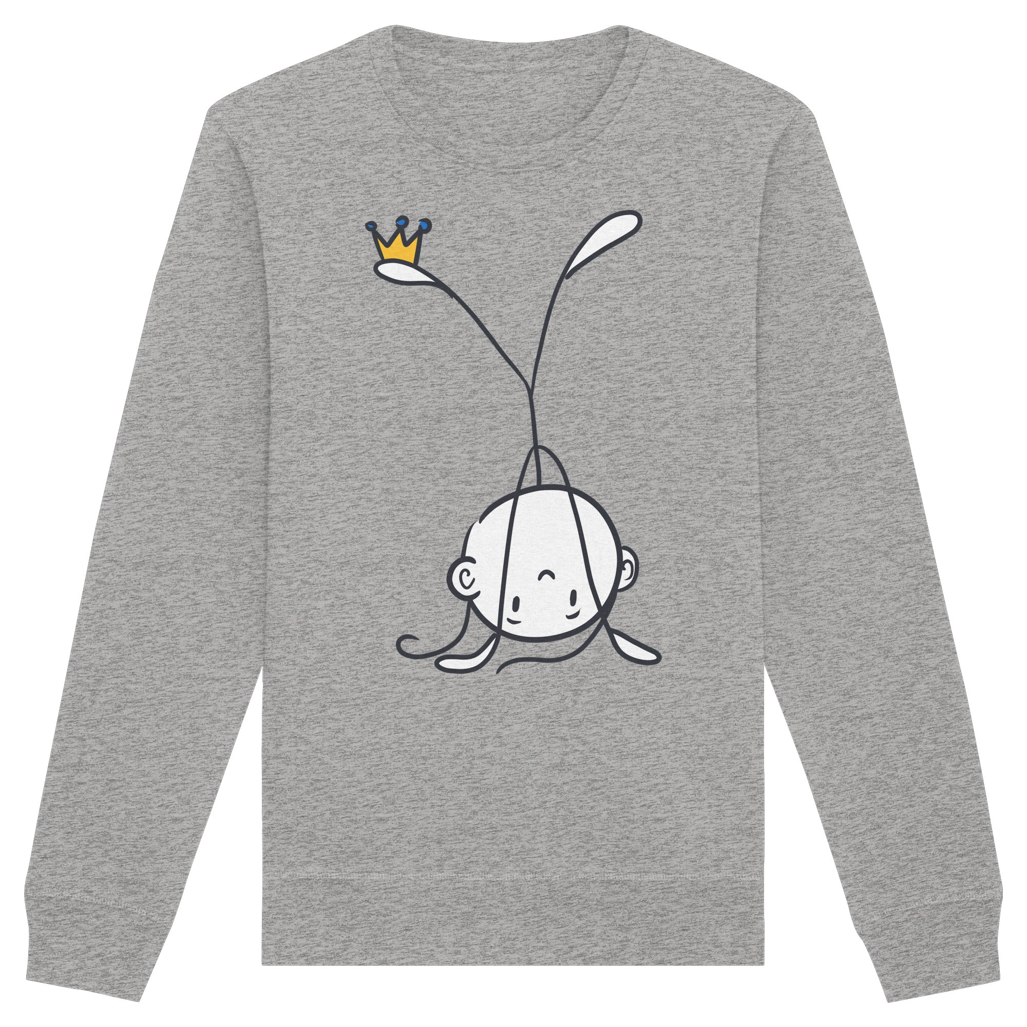 Seelenmännchen "Handstand Edition" Frontprint (hell) - Organic Basic Unisex Sweatshirt