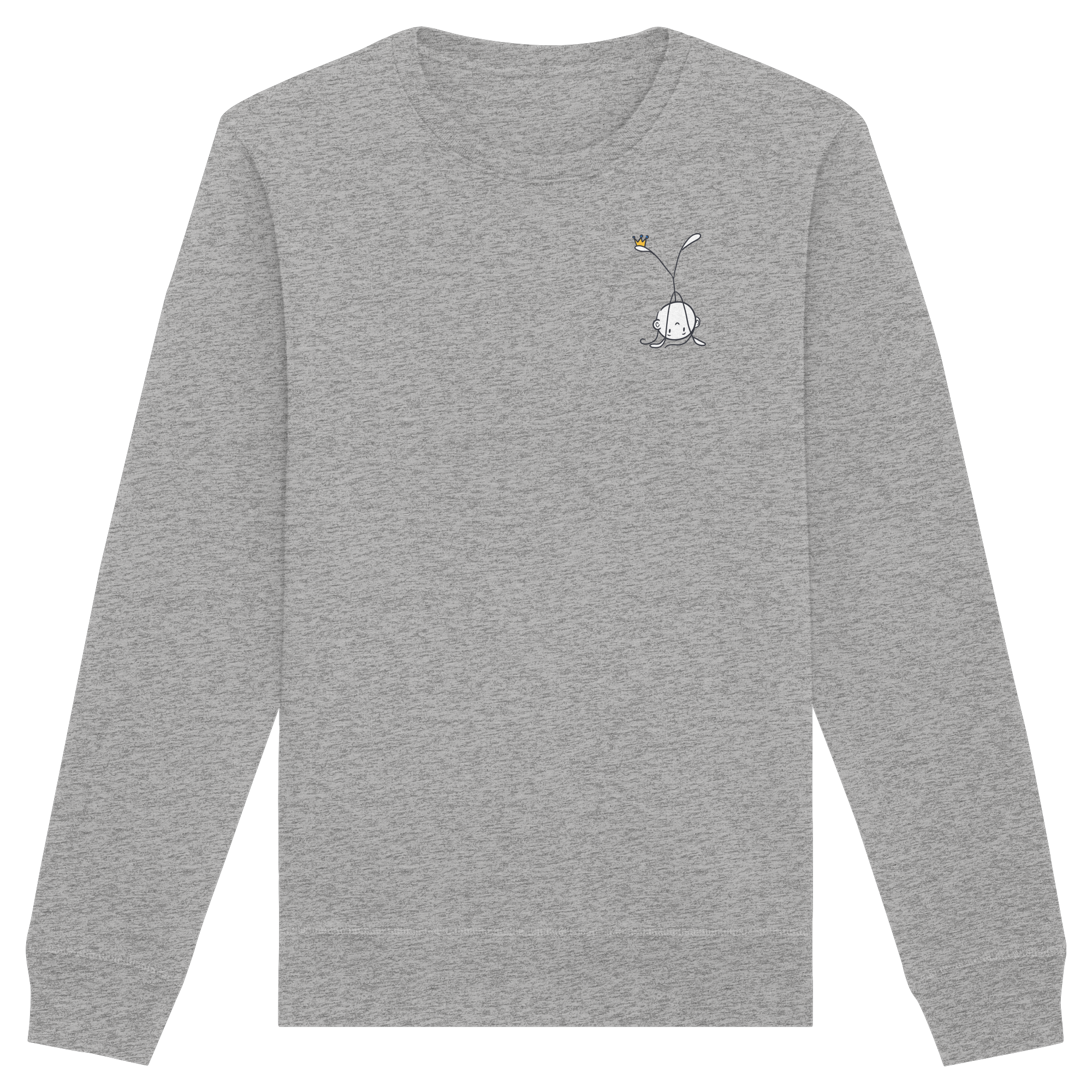 Seelenmännchen "Handstand Edition" Brustprint (hell) - Organic Basic Unisex Sweatshirt