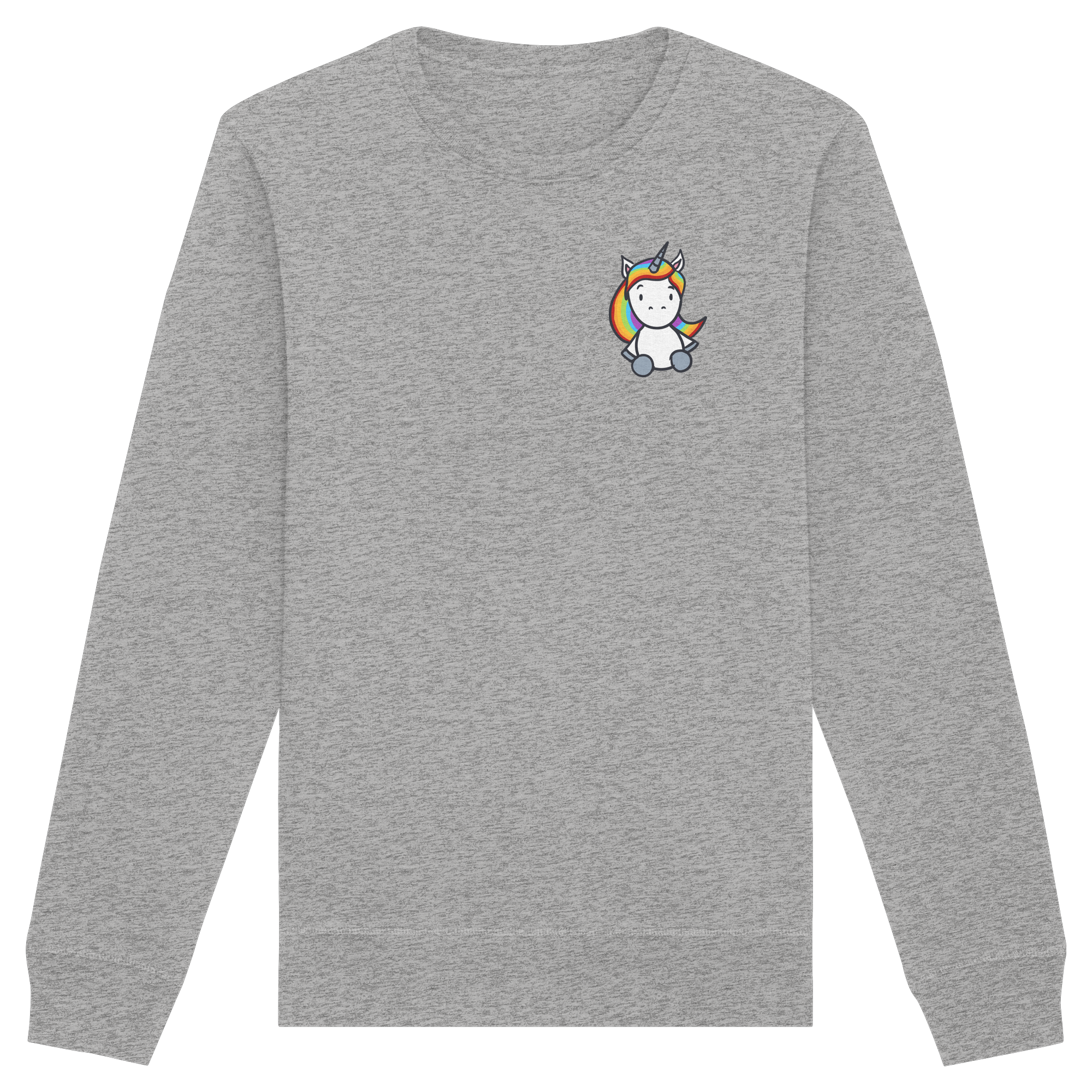 Einhorn mit Regenbogen Haaren - Organic Basic Unisex Sweatshirt