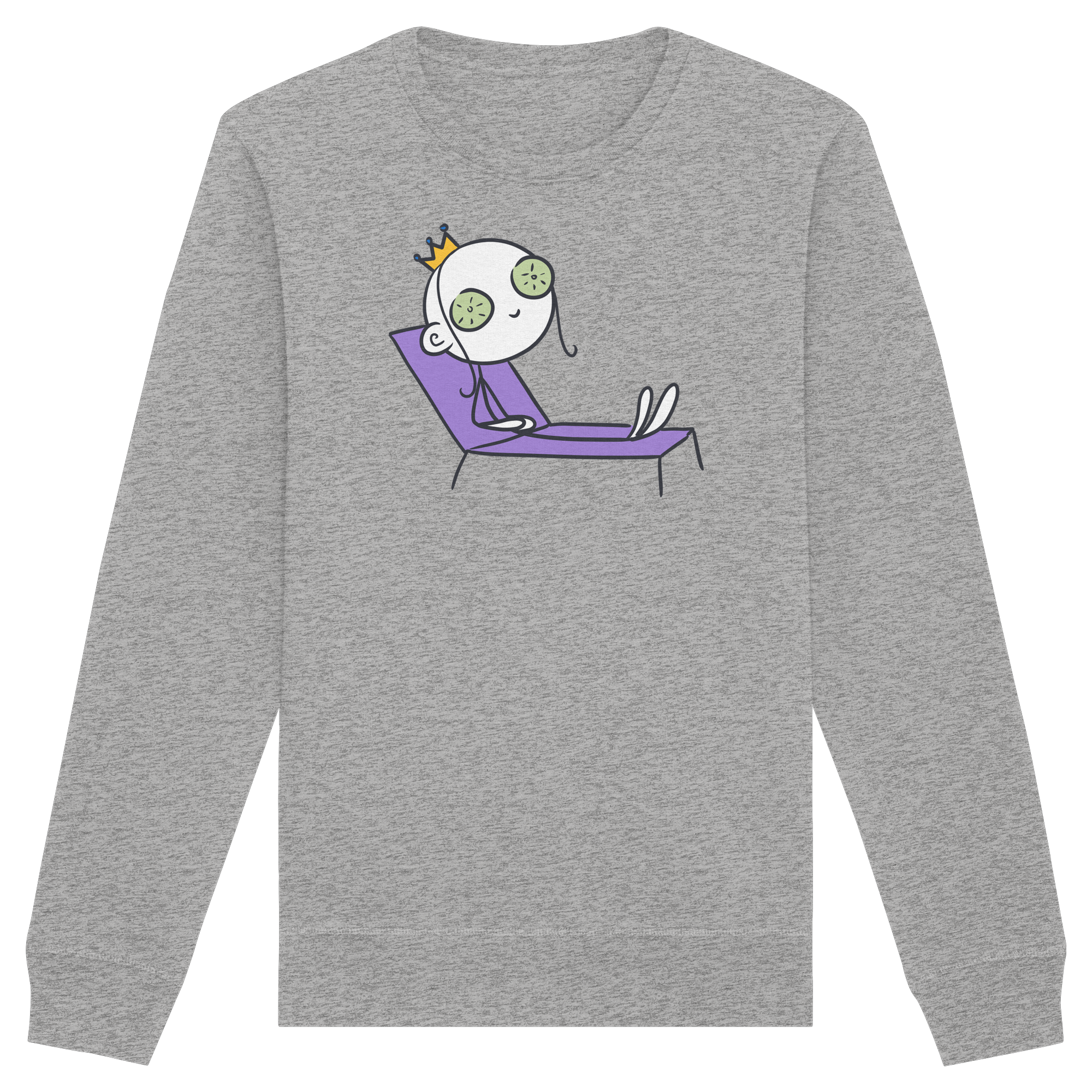 Seelenmännchen "Chill Out Edition" Frontprint - Organic Basic Unisex Sweatshirt