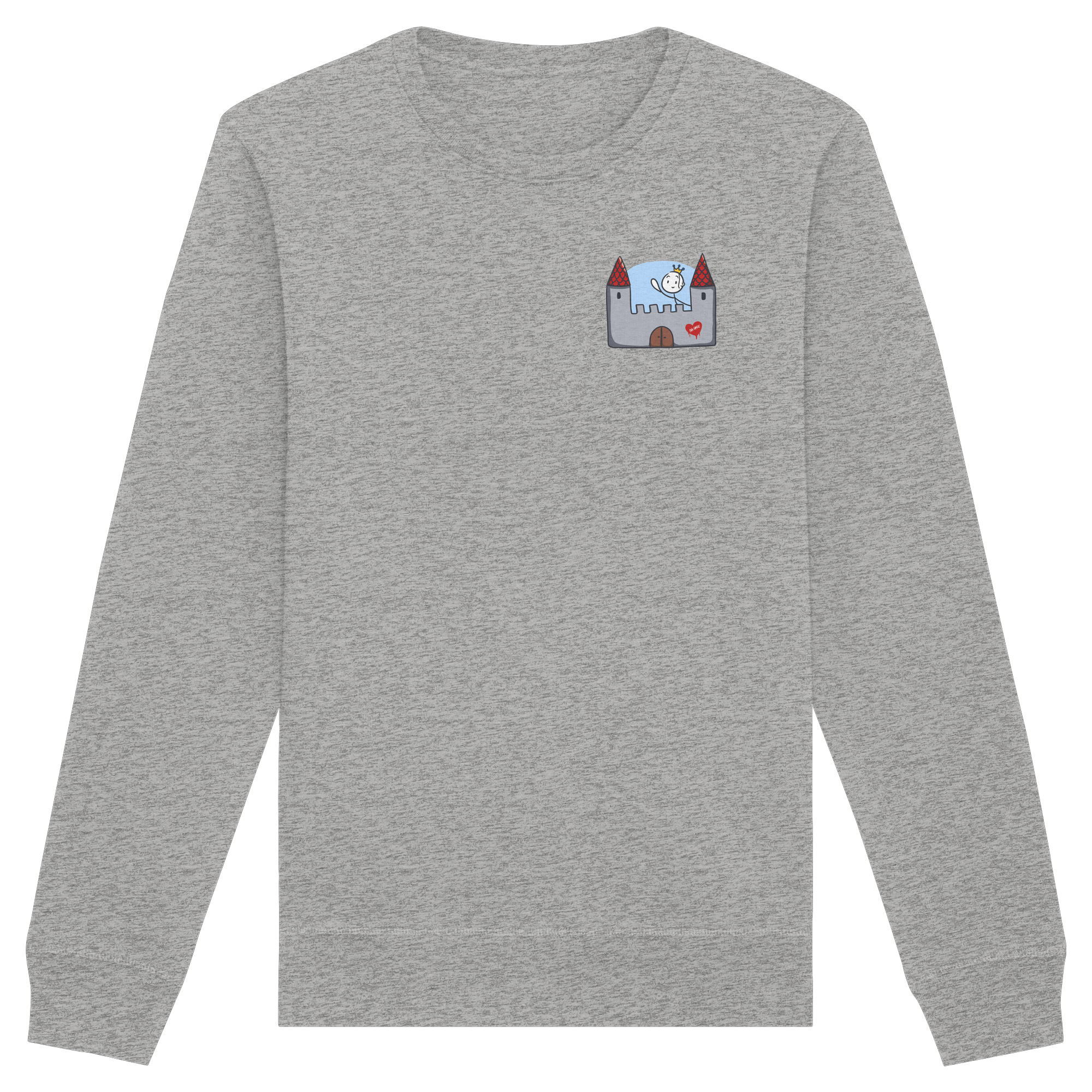 Hier und jetzt bin ich in Sicherheit "Schwarze Edition" Backprint - Organic Basic Unisex Sweatshirt