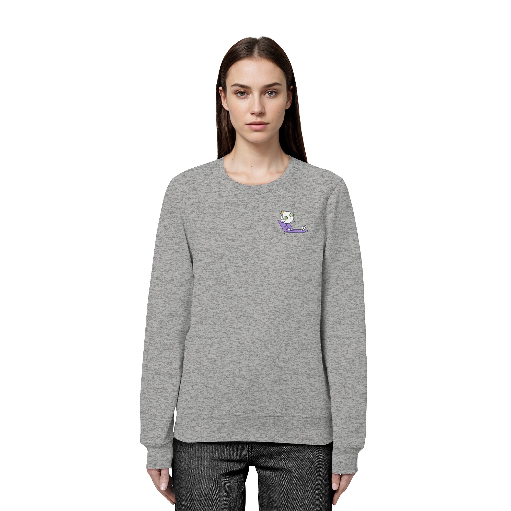 Seelenmännchen "Chill Out Edition" Brustprint - Organic Basic Unisex Sweatshirt