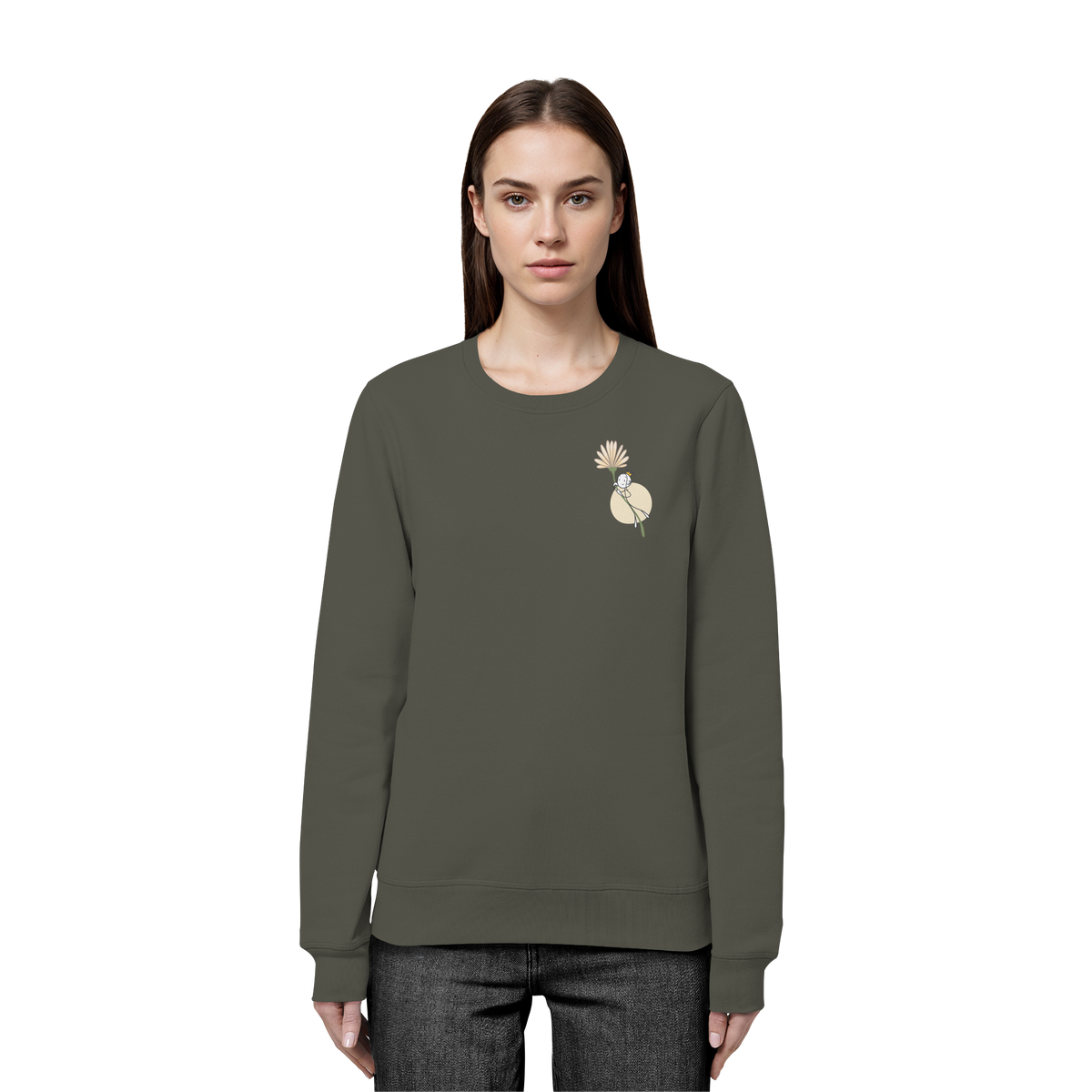 Seelenmännchen "Blumenfliegen Edition" (dunkel) - Organic Basic Unisex Sweatshirt