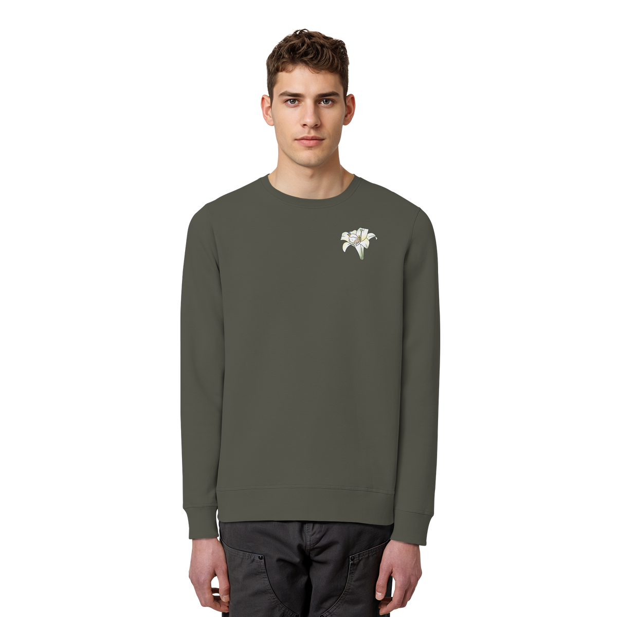 Seelenmännchen "Kuschelblume Edition" - Organic Basic Unisex Sweatshirt