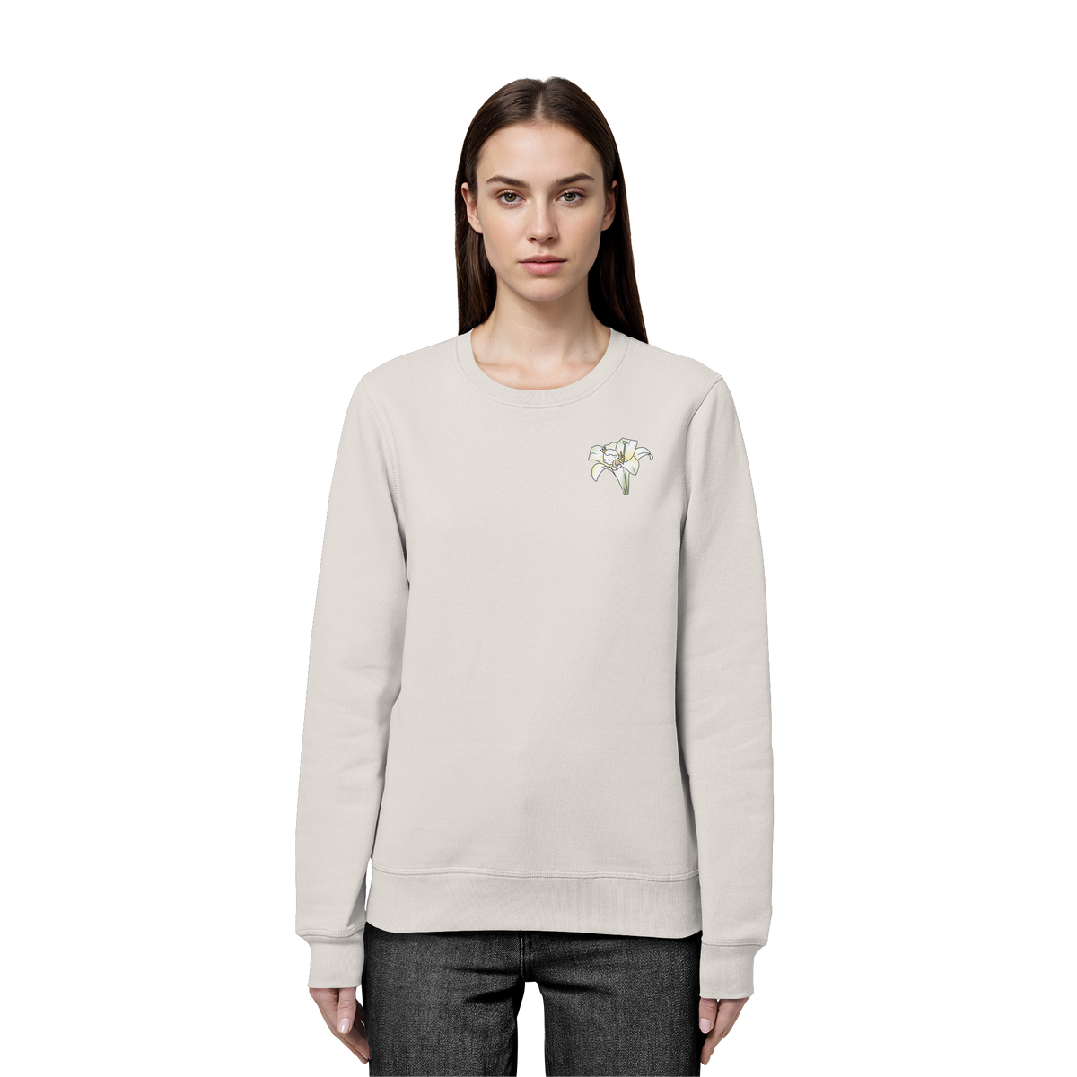 Seelenmännchen "Kuschelblume Edition" - Organic Basic Unisex Sweatshirt