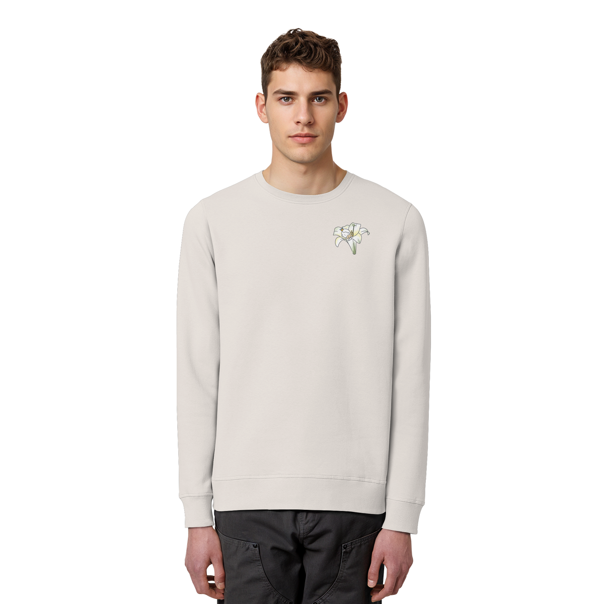 Seelenmännchen "Kuschelblume Edition" - Organic Basic Unisex Sweatshirt
