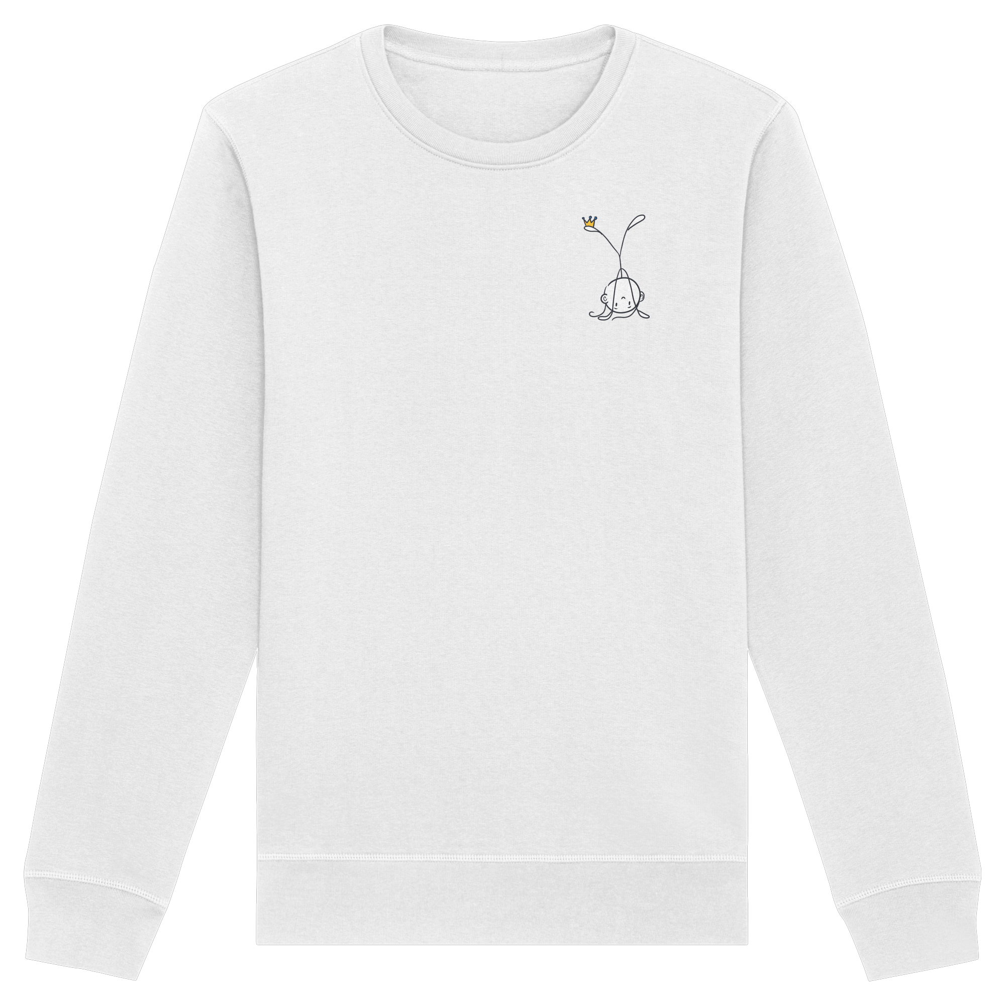 Seelenmännchen "Handstand Edition" Brustprint (hell) - Organic Basic Unisex Sweatshirt