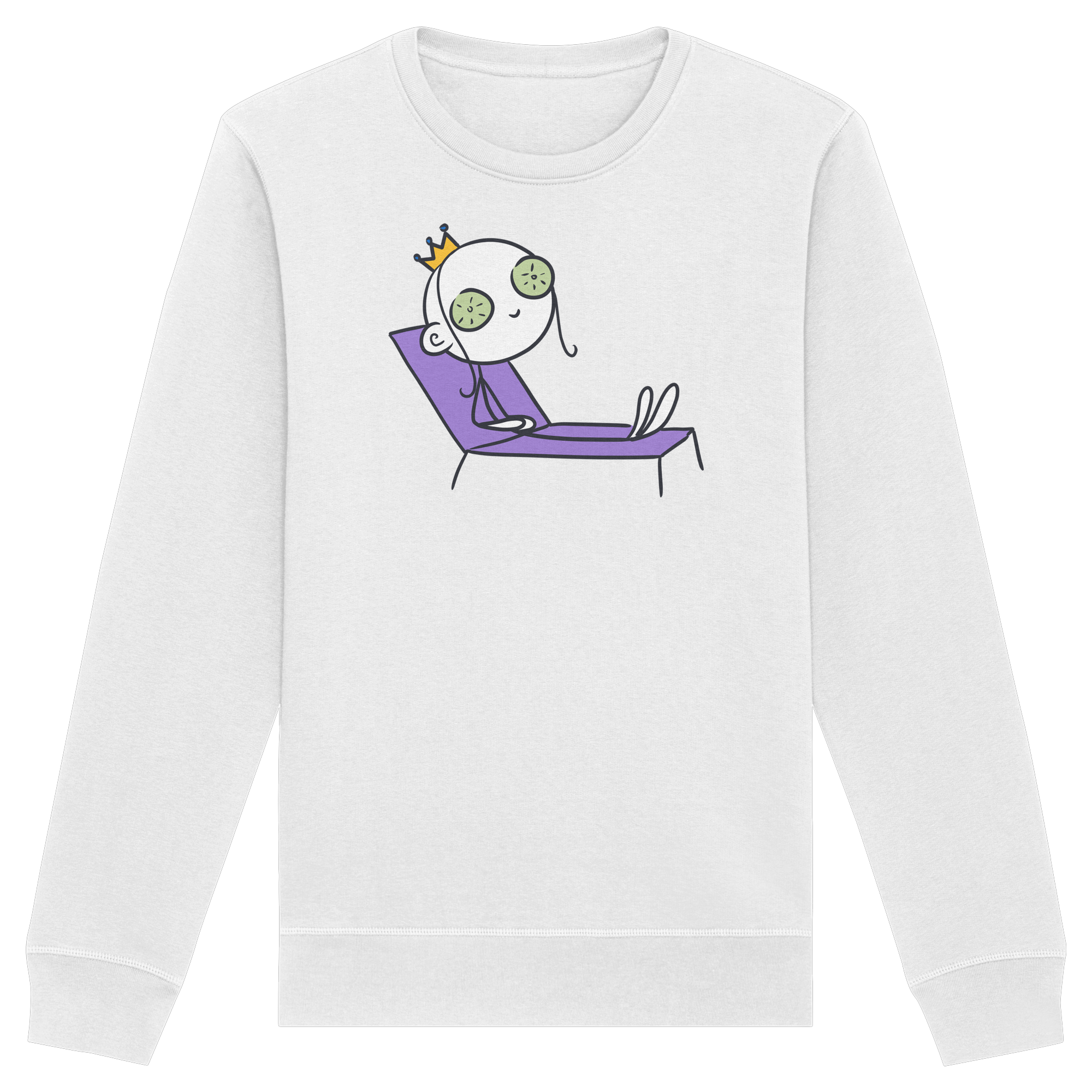 Seelenmännchen "Chill Out Edition" Frontprint - Organic Basic Unisex Sweatshirt