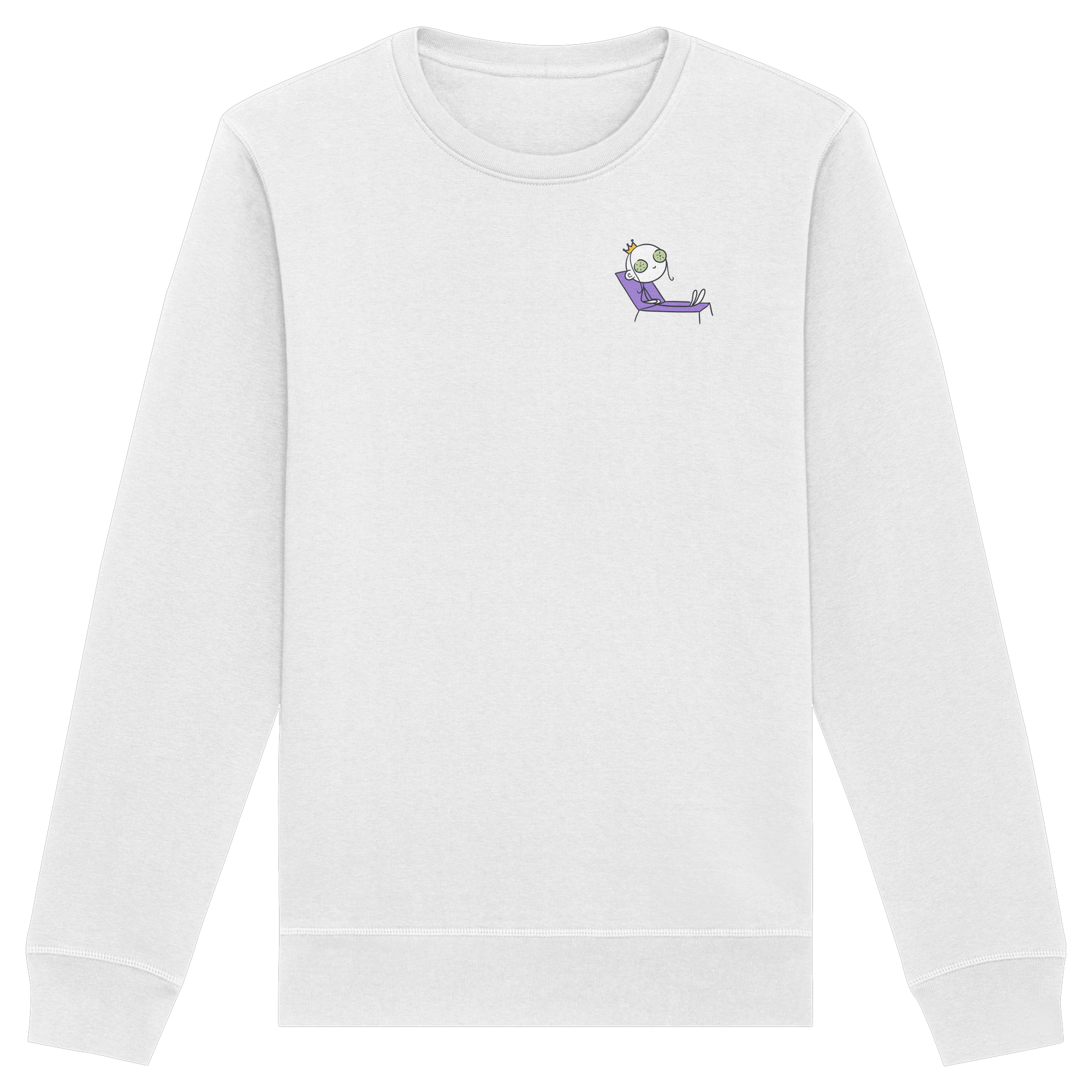 Seelenmännchen "Chill Out Edition" Brustprint - Organic Basic Unisex Sweatshirt