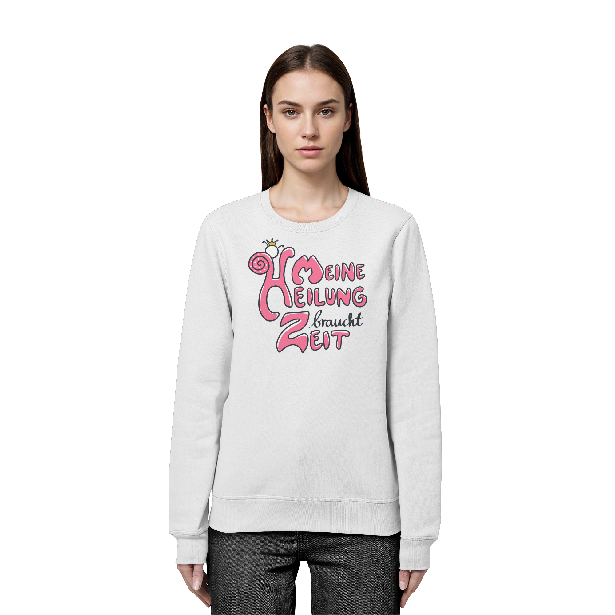Meine Heilung braucht Zeit "Pinke Edition" - Organic Basic Unisex Sweatshirt