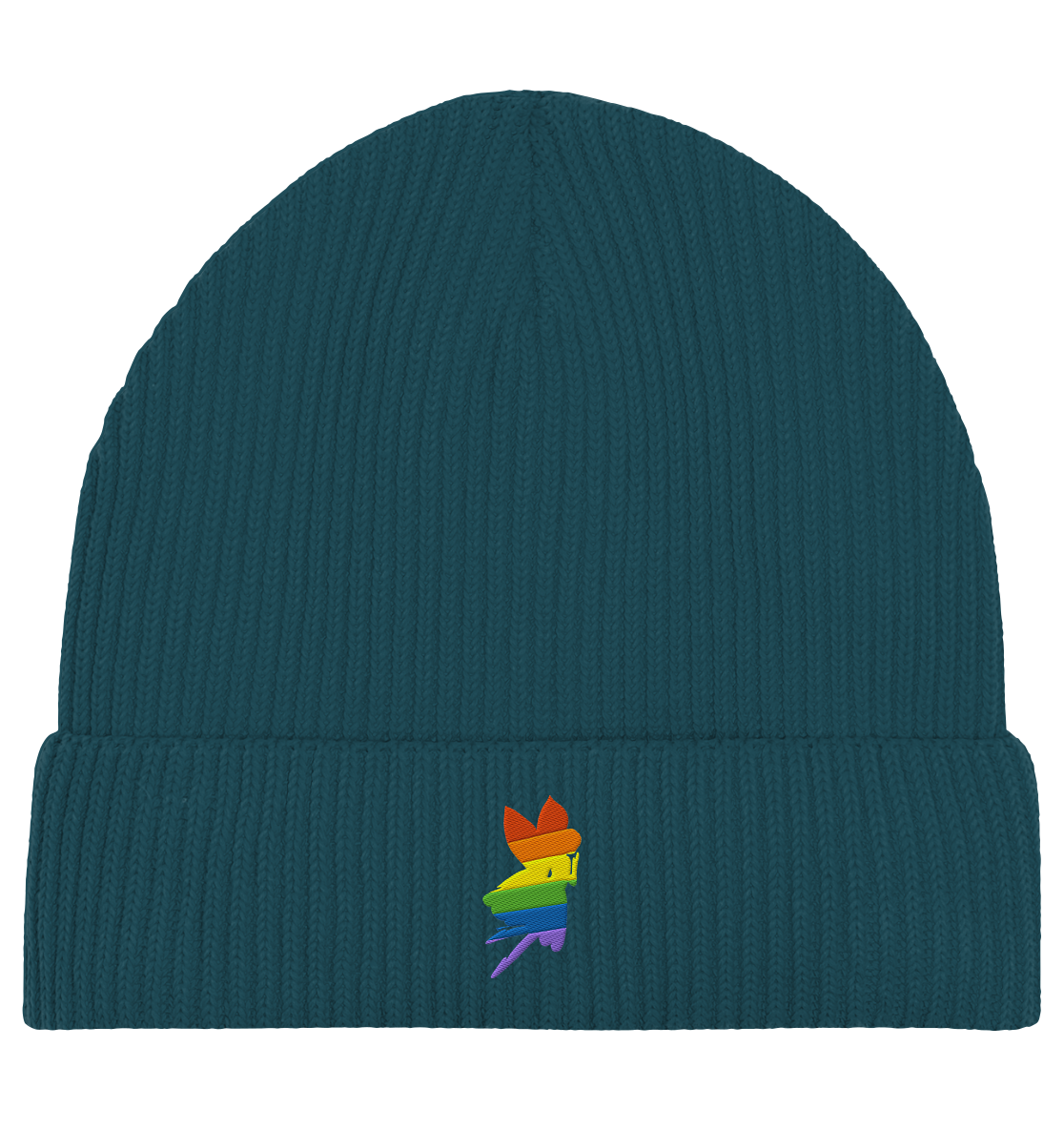 Regenbogen Fee Fisherman Beanie Stick