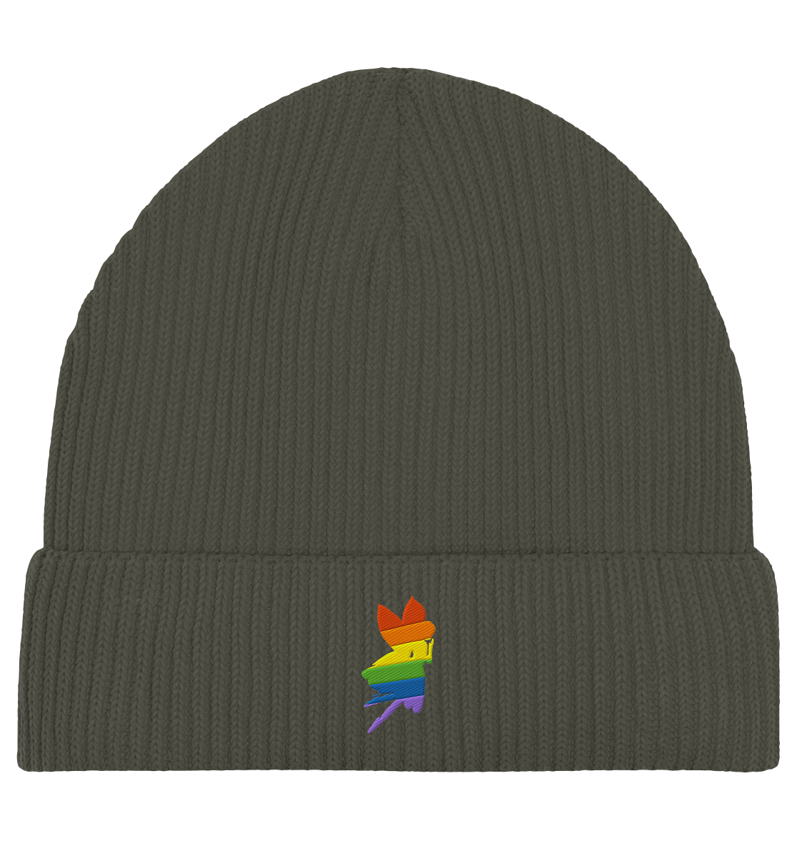 Regenbogen Fee Fisherman Beanie Stick