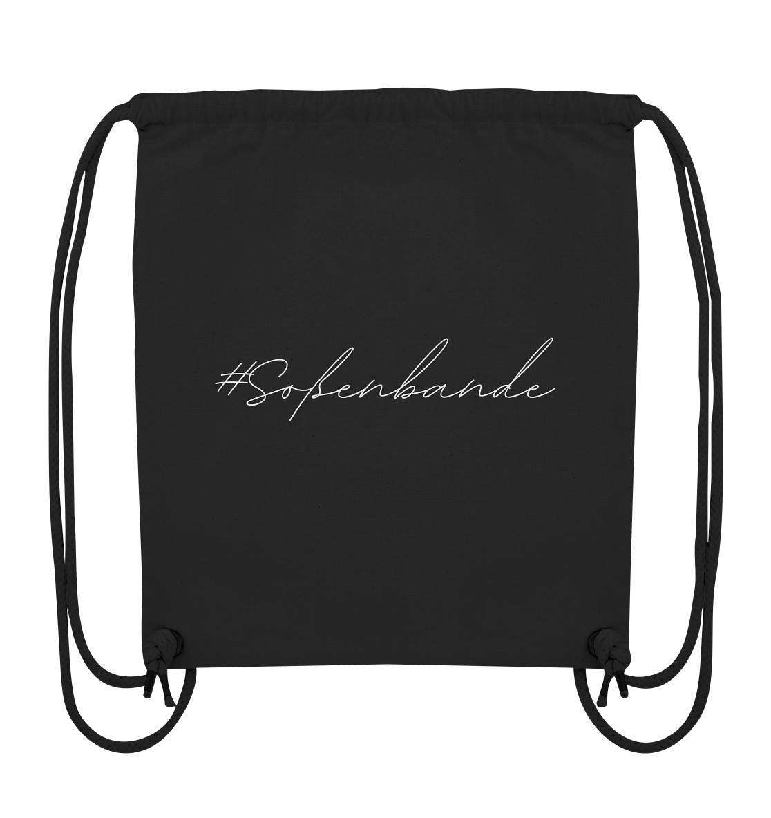 #Soßenbande (weiße Schrift) Turnbeutel