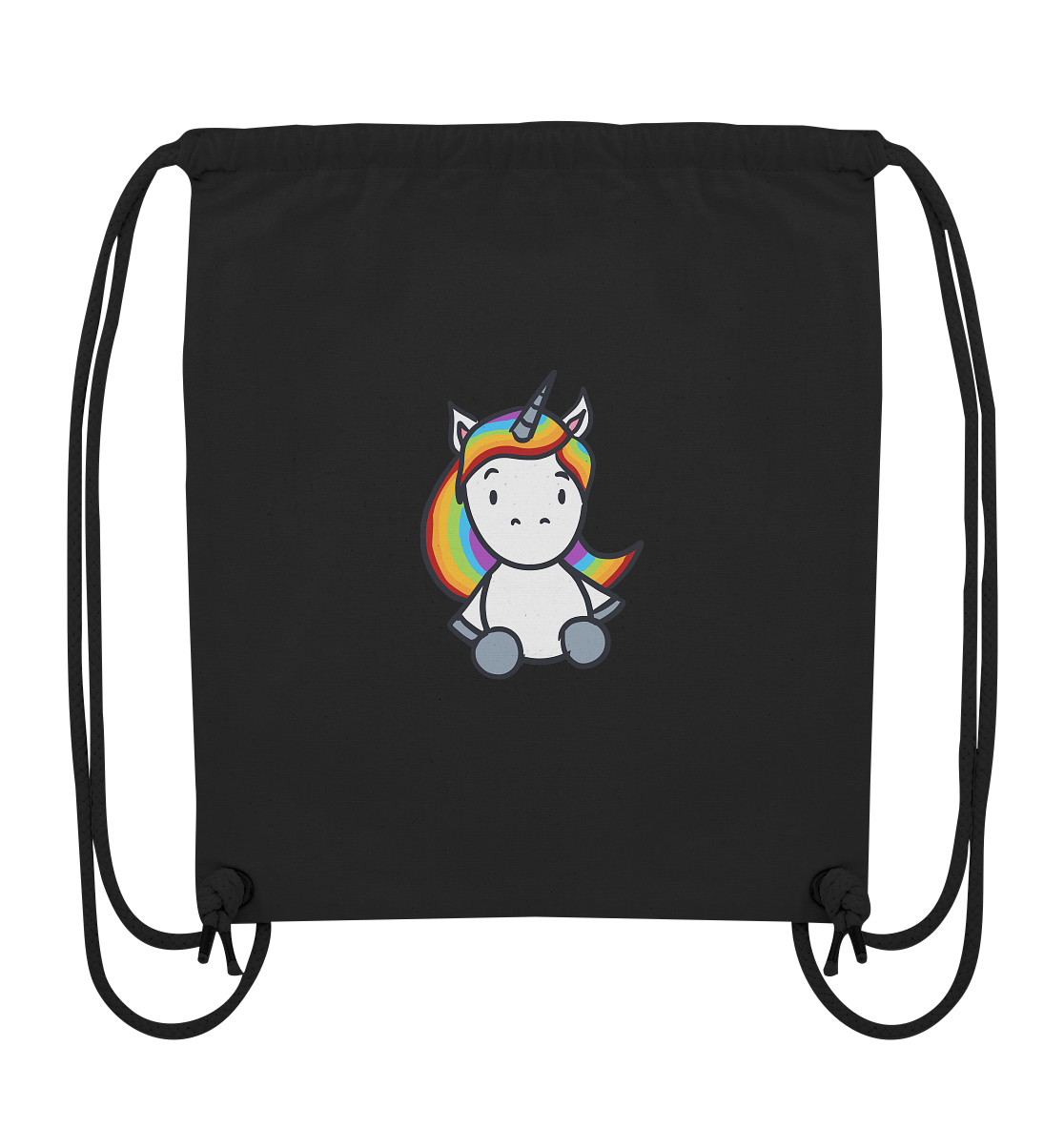 Einhorn mit Regenbogen Haaren - Organic Gym-Bag