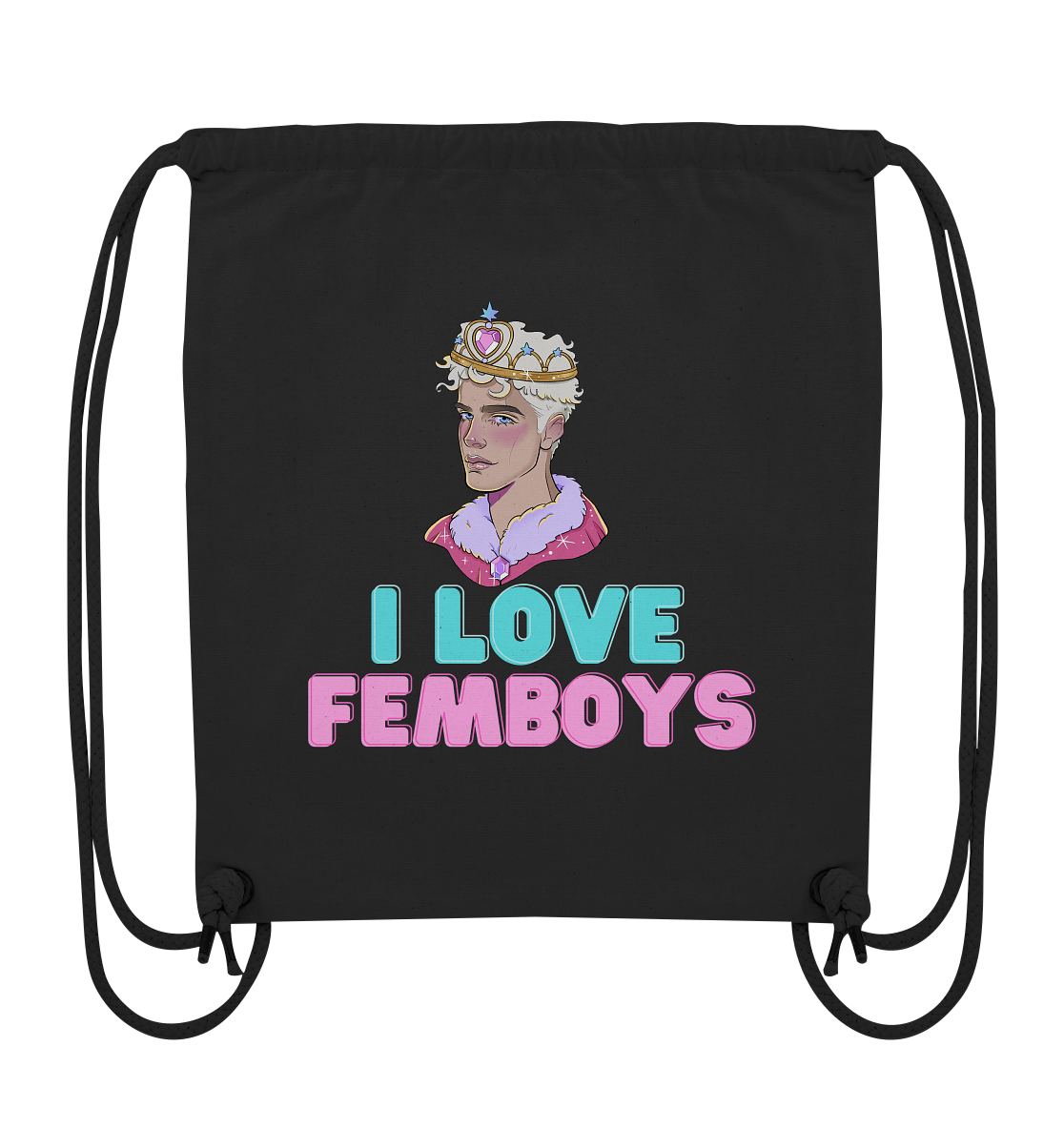 I Love Femboys "Royal Blush Edition" - Organic Gym-Bag