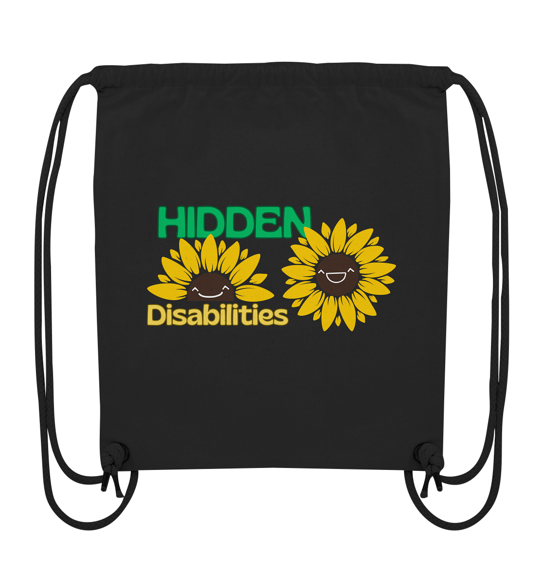 Hidden Disabilities "Sunflower Smile Edition" - Organic Gym-Bag