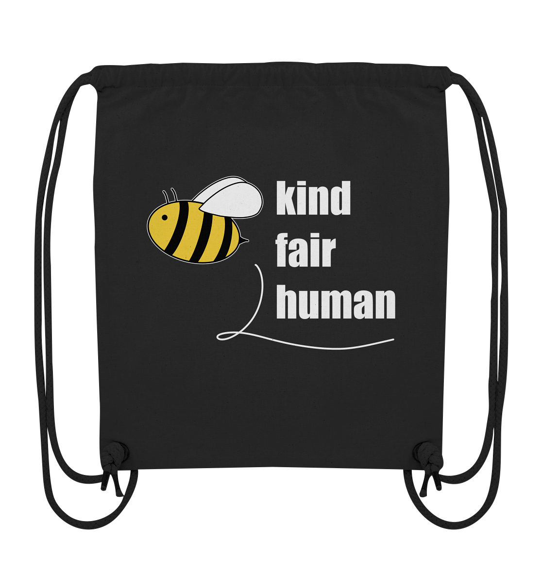 Be Kind Fair Human "Biene Edition" - Organic Gym-Bag