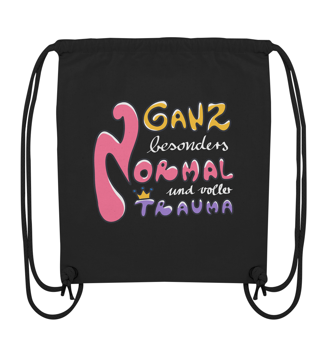 Ganz besonders Normal und voller Trauma "Bunte Edition" - Organic Gym-Bag